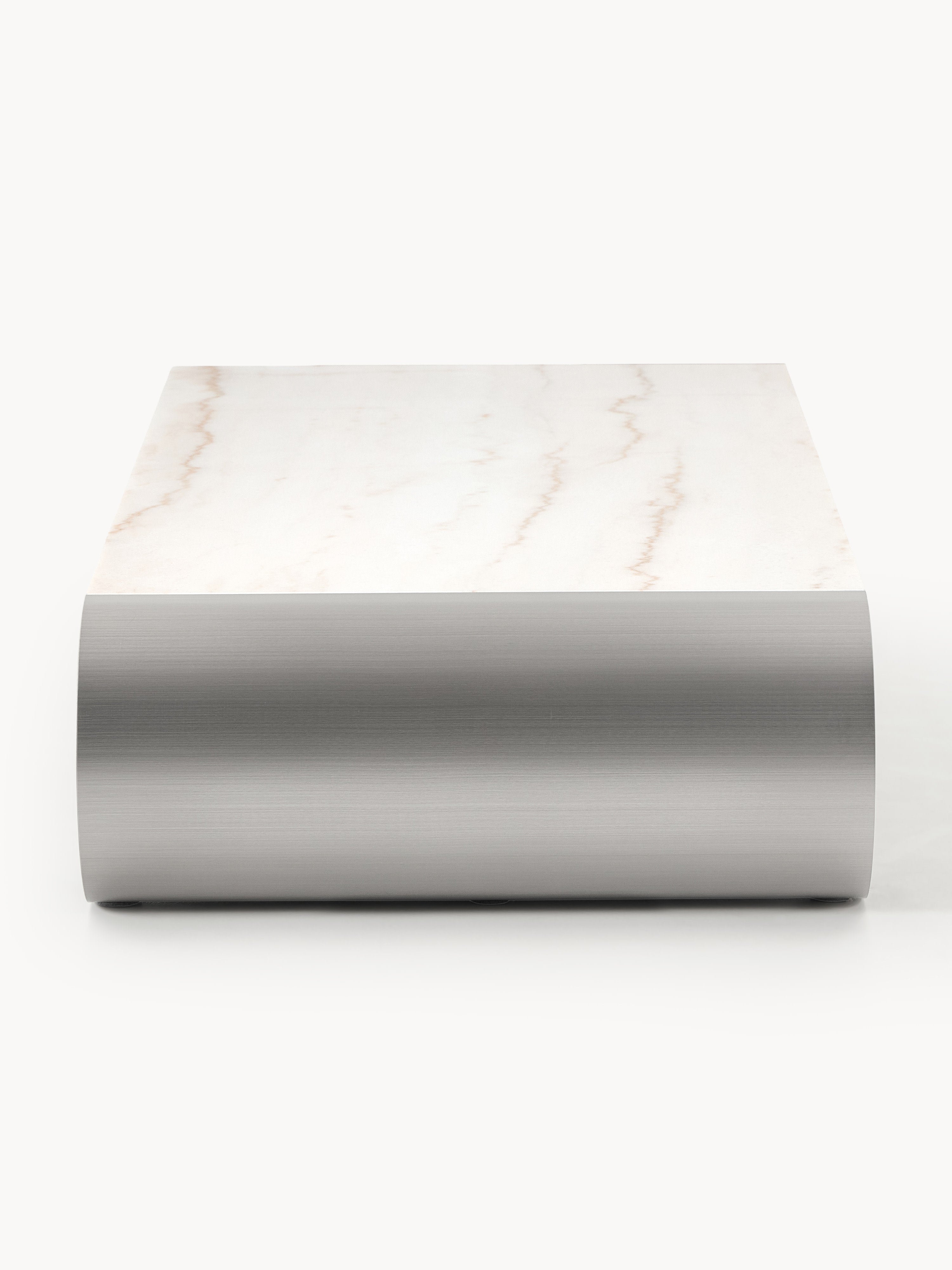 Blaze XL Coffee Table with Marble Top, W 160 cm