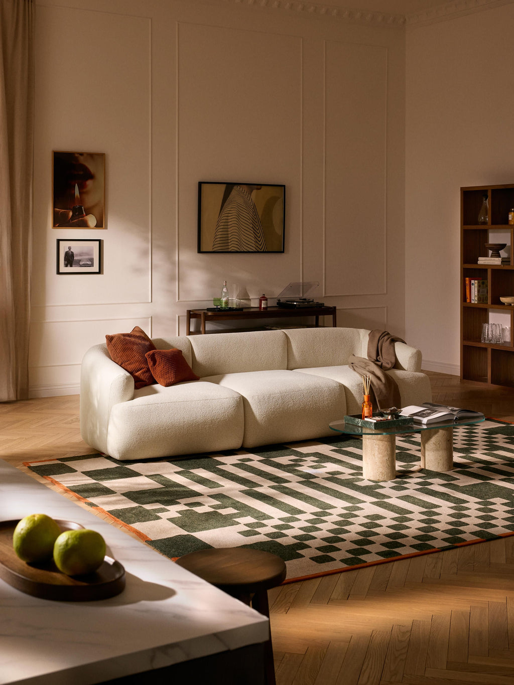 Sofia Modular Bouclé Sofa (4-seater)
