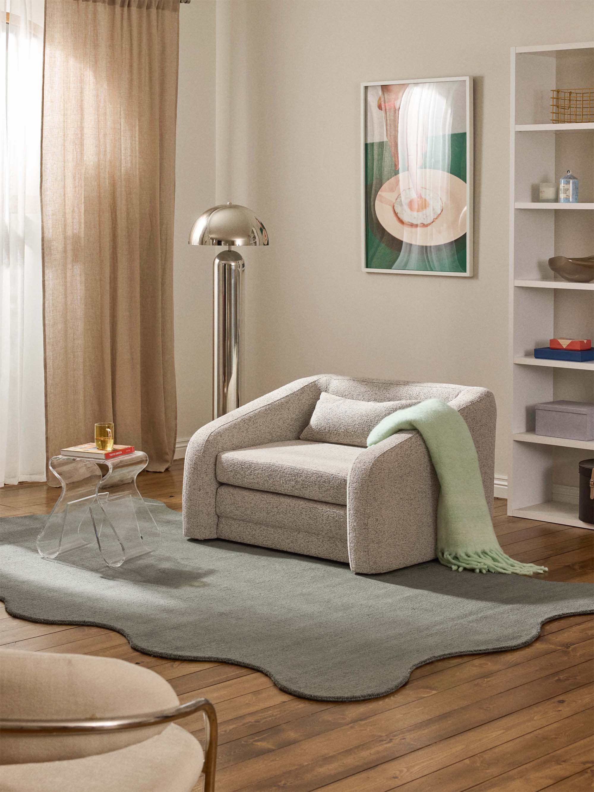 Eliot Bouclé Chair Bed