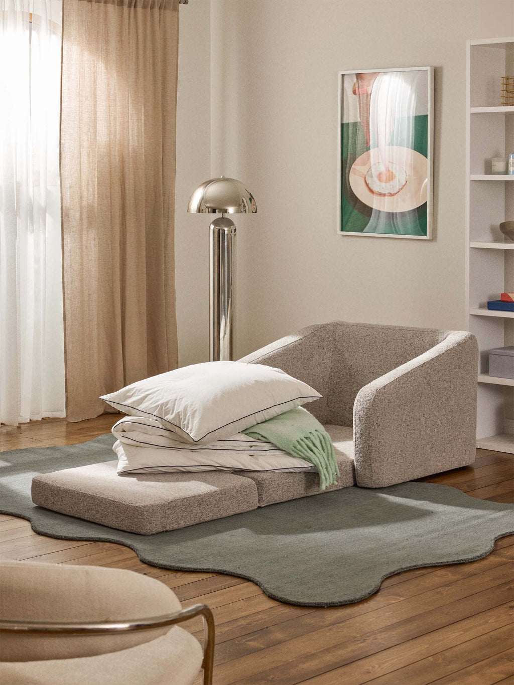 Eliot Bouclé Chair Bed