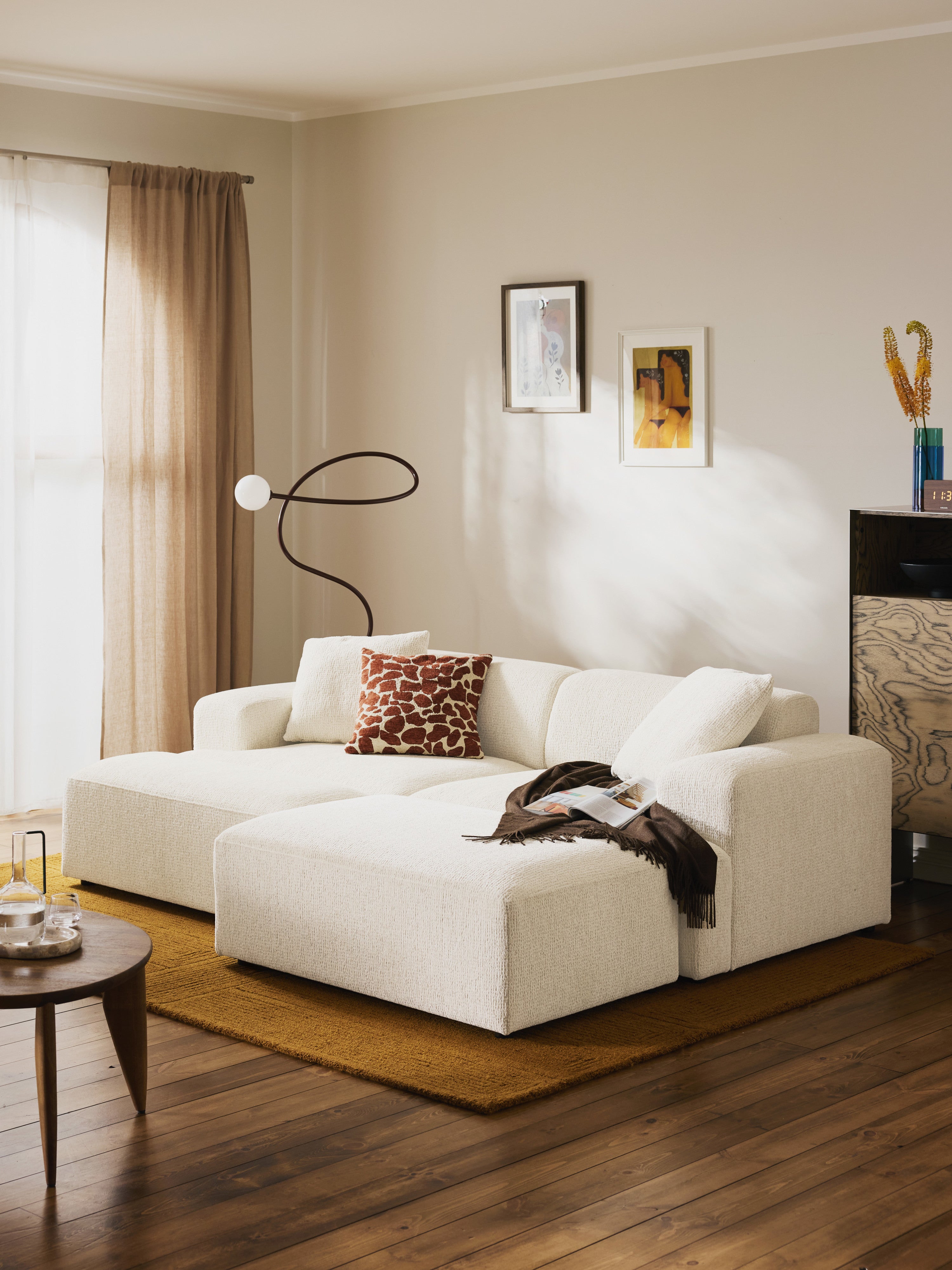 Melva XL Ottoman, W 116 x D 42 cm