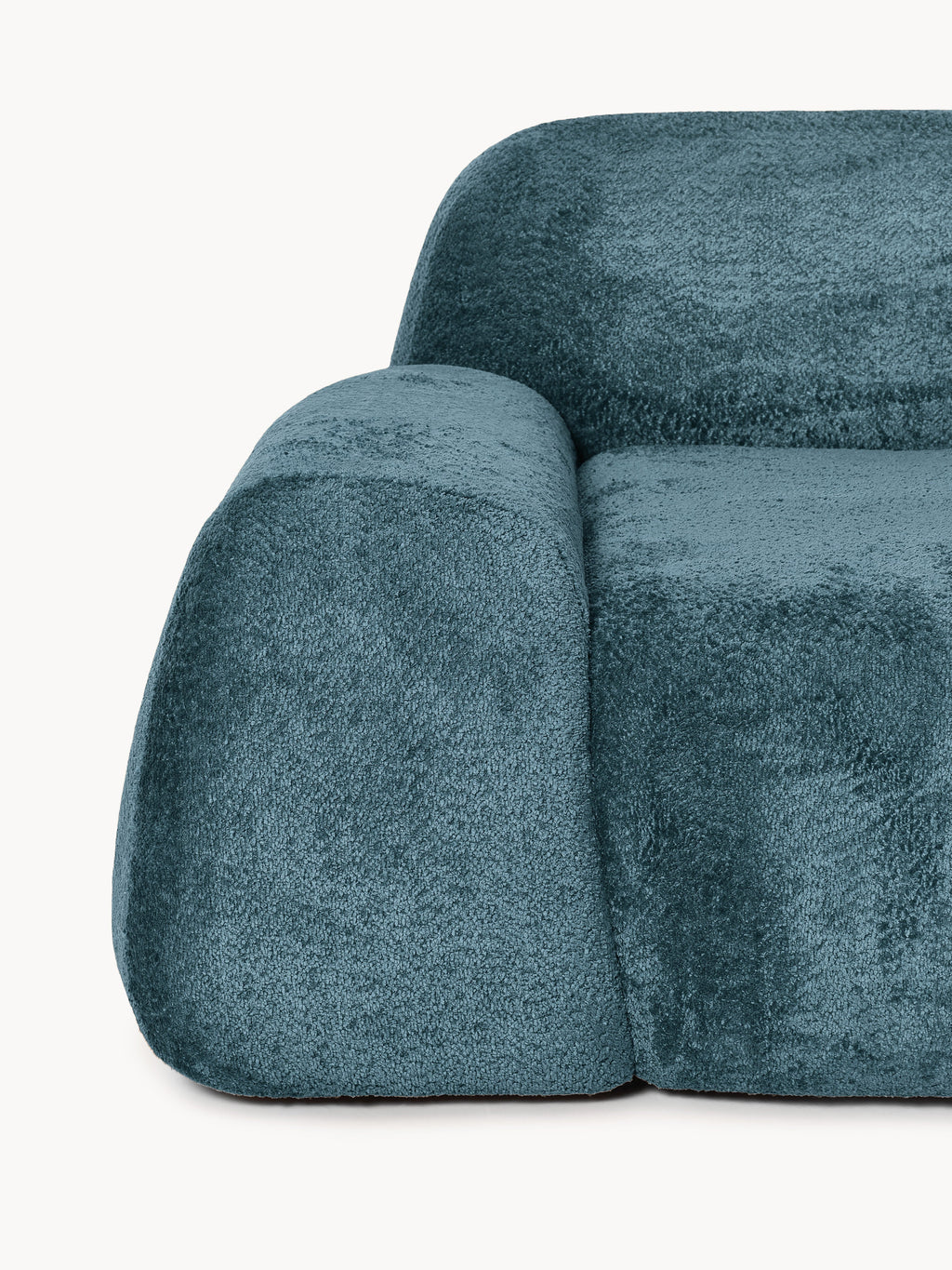 Wolke Teddy Bouclé Sofa (2-seater) with Chaise End