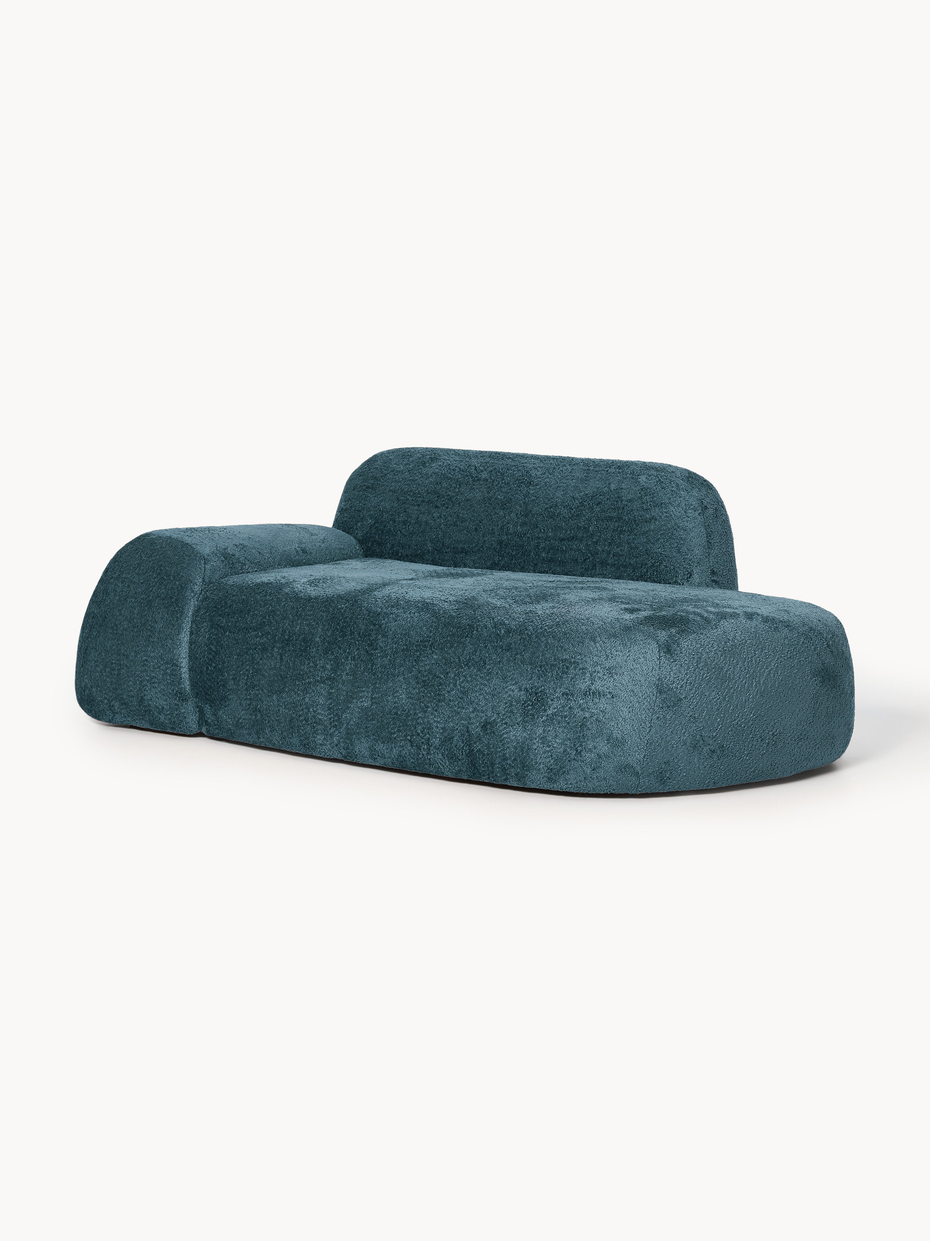 Wolke Teddy Bouclé Sofa (2-seater) with Chaise End