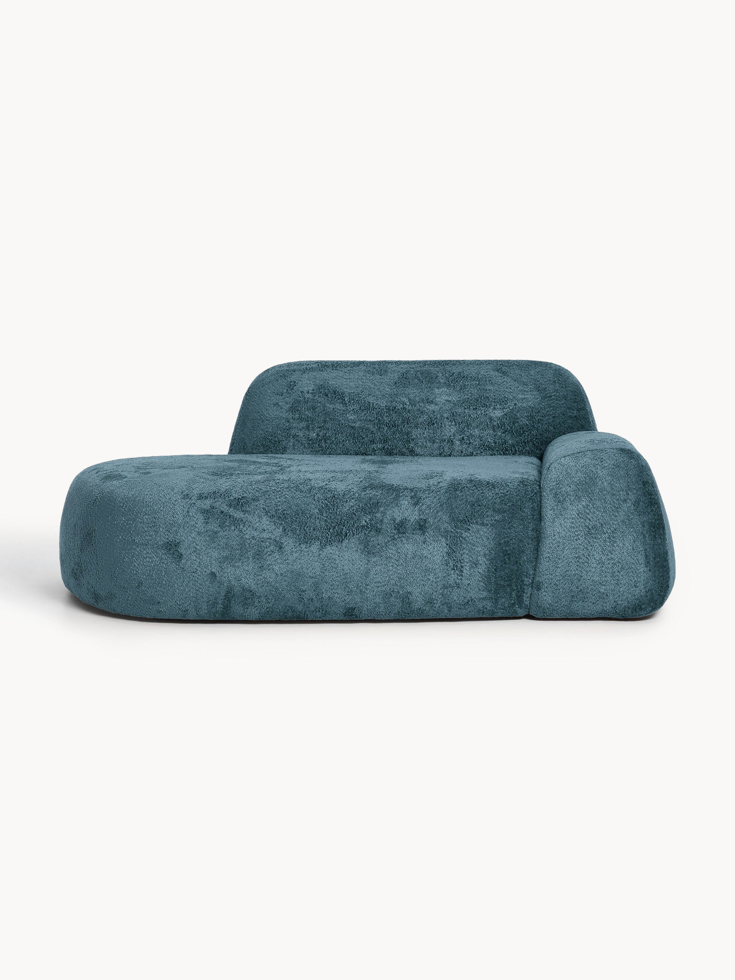 Wolke Teddy Bouclé Sofa (2-seater) with Chaise End