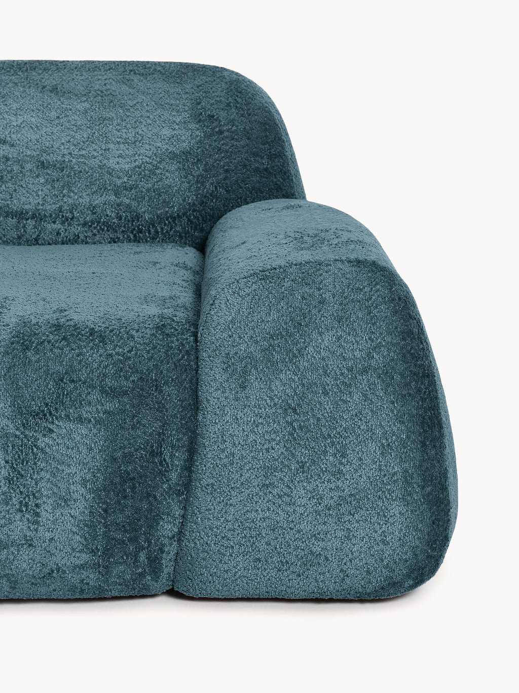 Wolke Teddy Bouclé Sofa (2-seater) with Chaise End