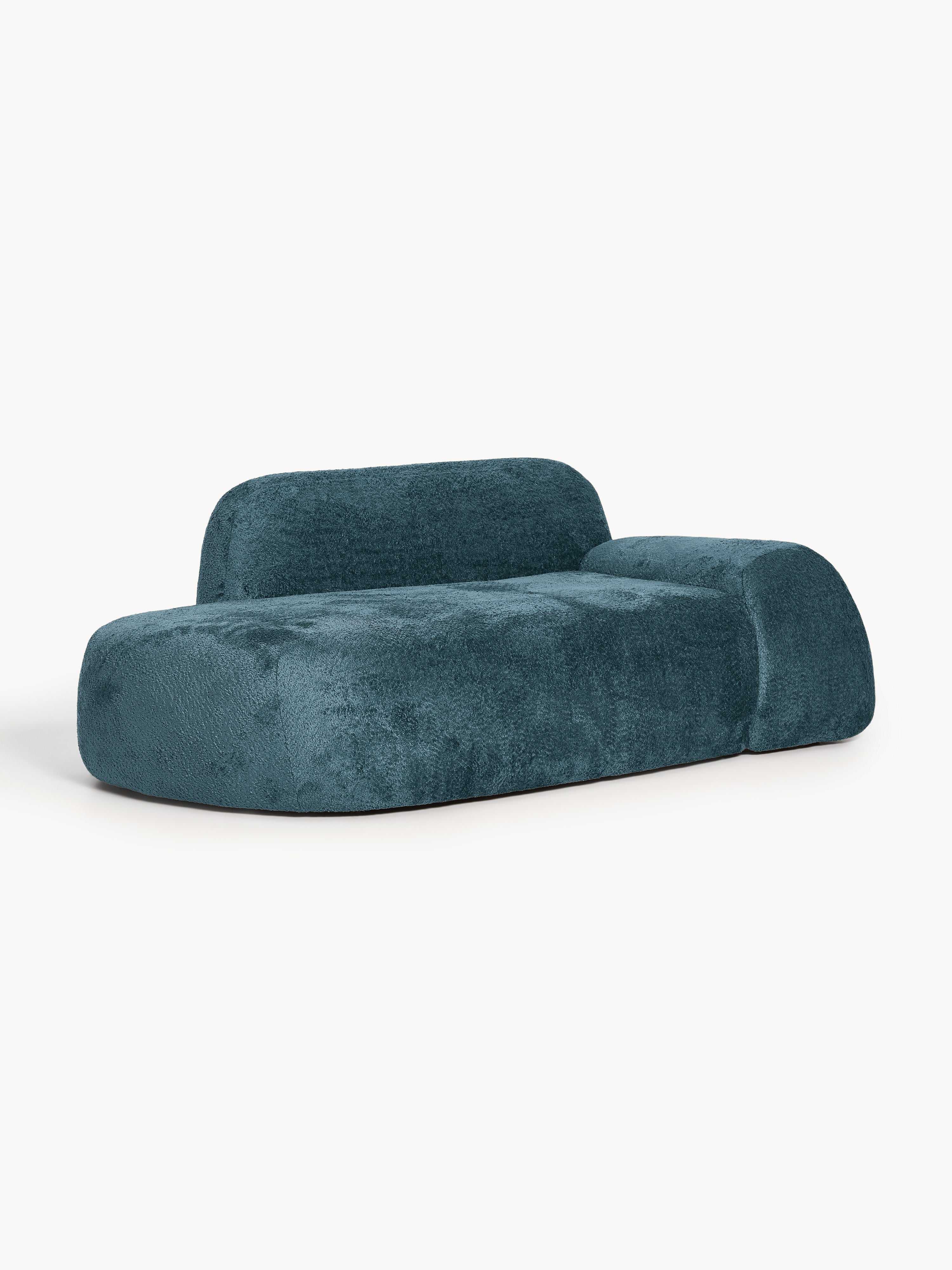 Wolke Teddy Bouclé Sofa (2-seater) with Chaise End