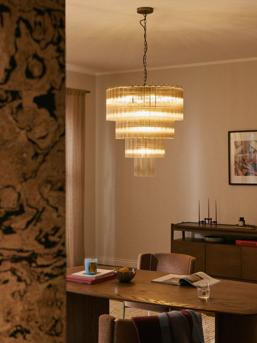 Janae Large Glass Chandelier