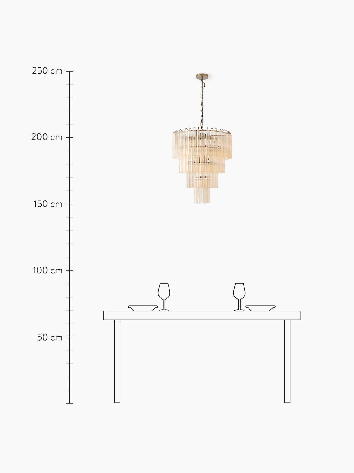 Janae Large Glass Chandelier