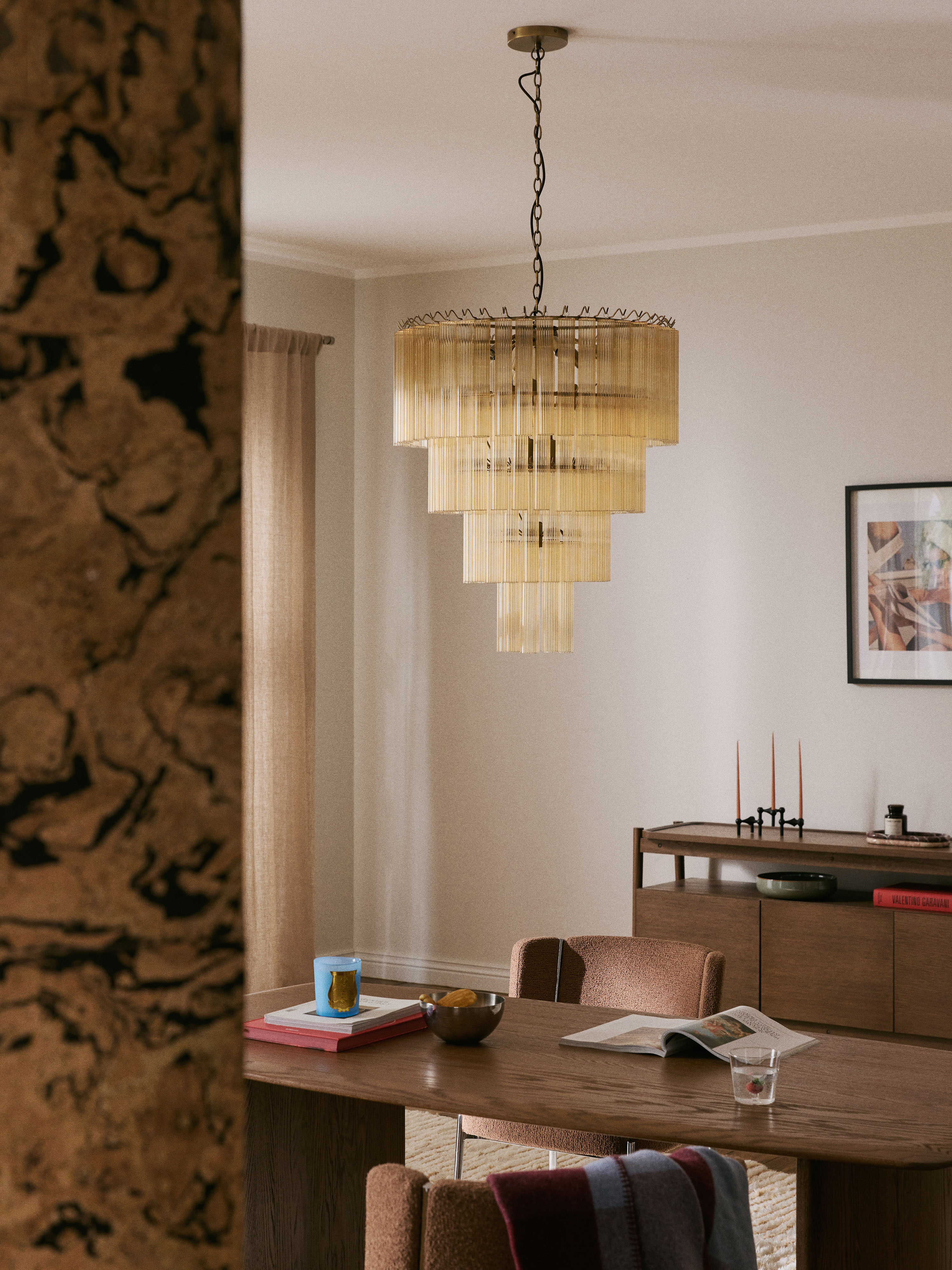 Janae Large Glass Chandelier