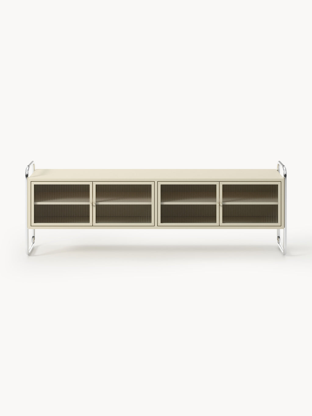 Robyn Metal Lowboard with Glass Front