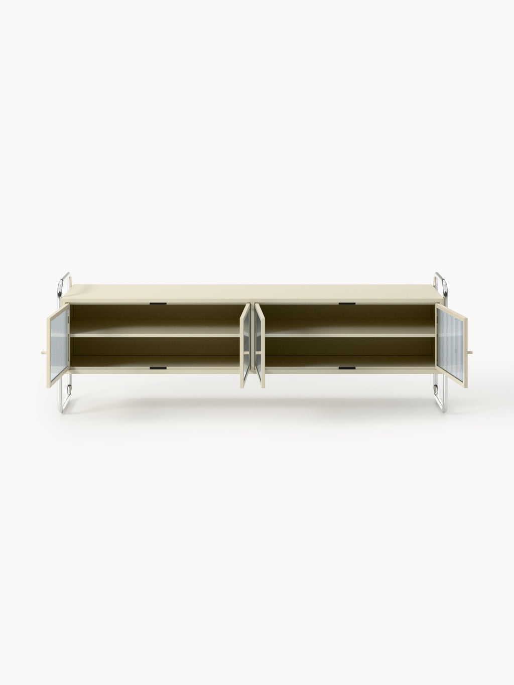 Robyn Metal Lowboard with Glass Front