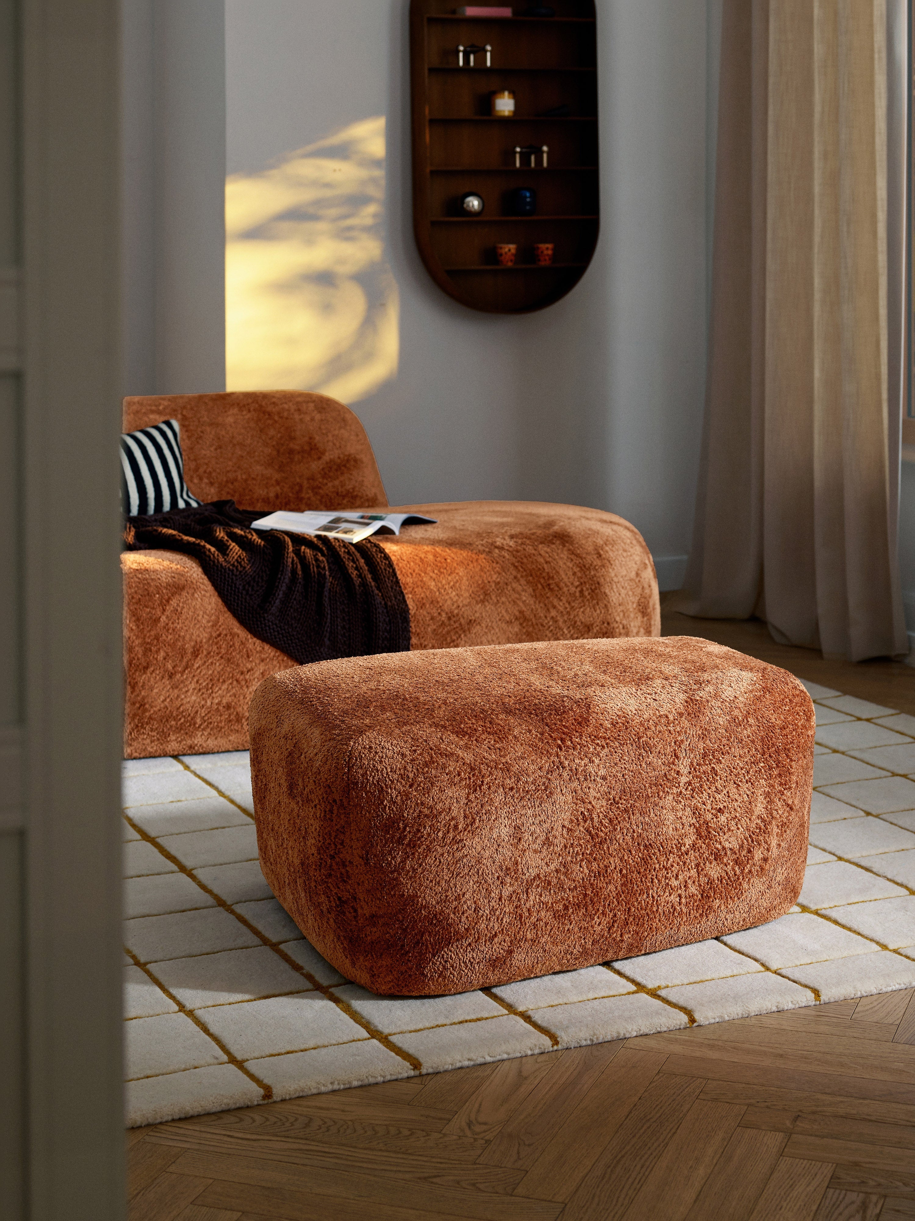 Wolke Large Teddy Bouclé Ottoman
