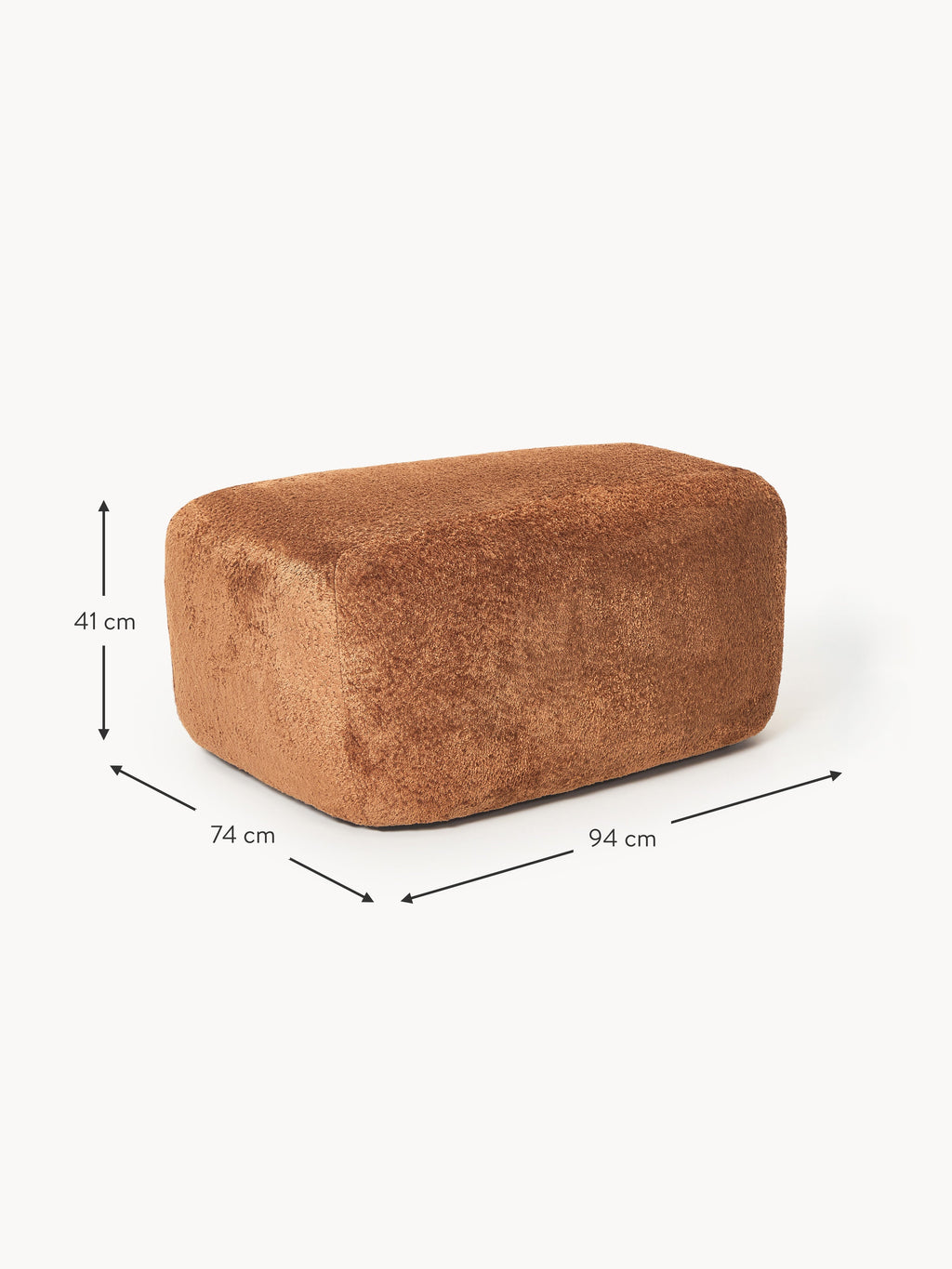 Wolke Large Teddy Bouclé Ottoman