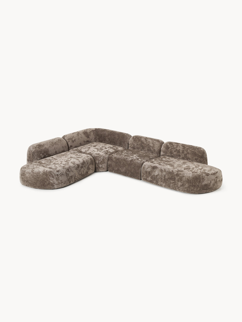 Wolke XL Modular Teddy Bouclé Corner Sofa with Chaise Ends