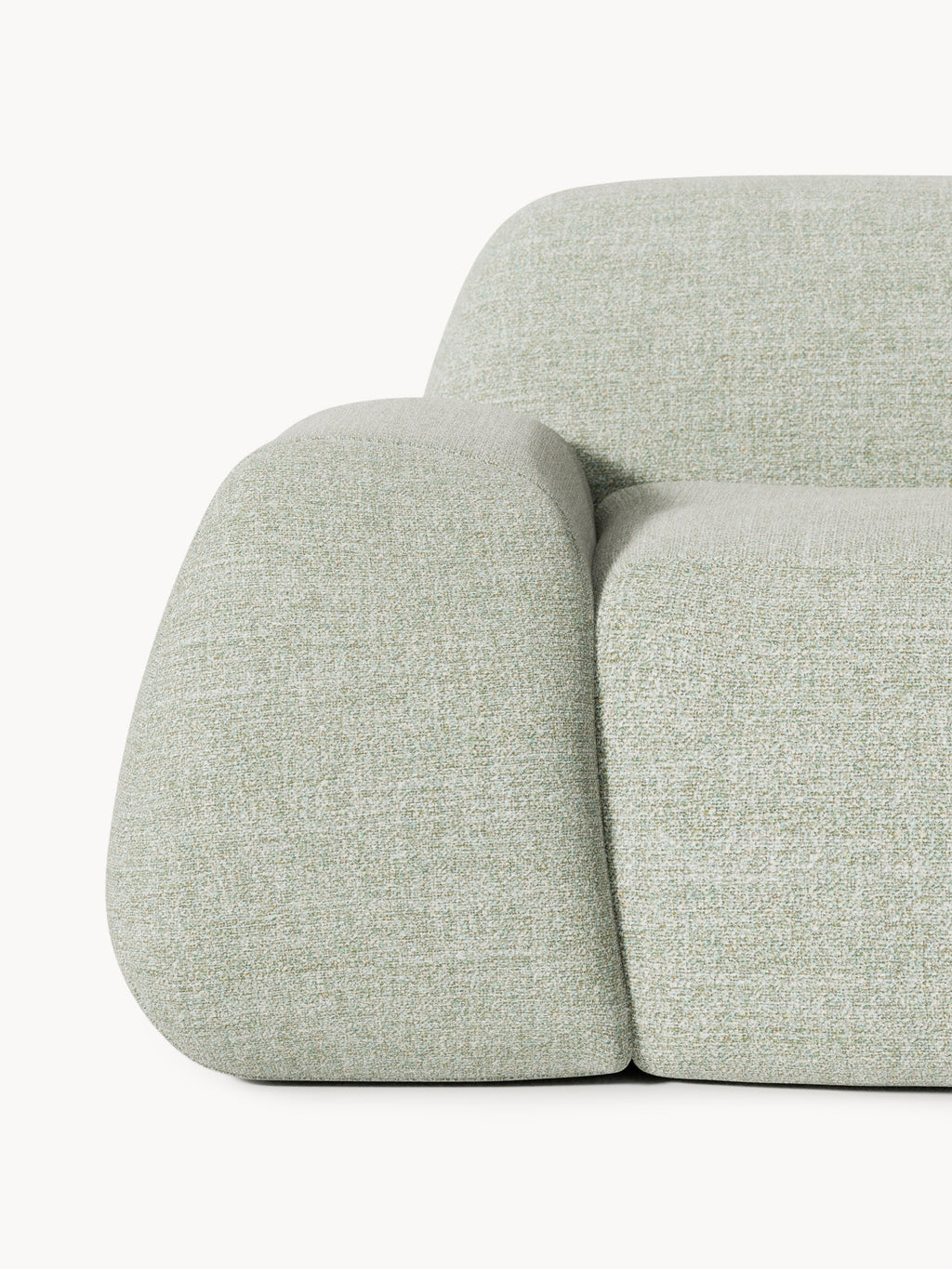 Wolke Bouclé Sofa (2-seater) with Chaise End