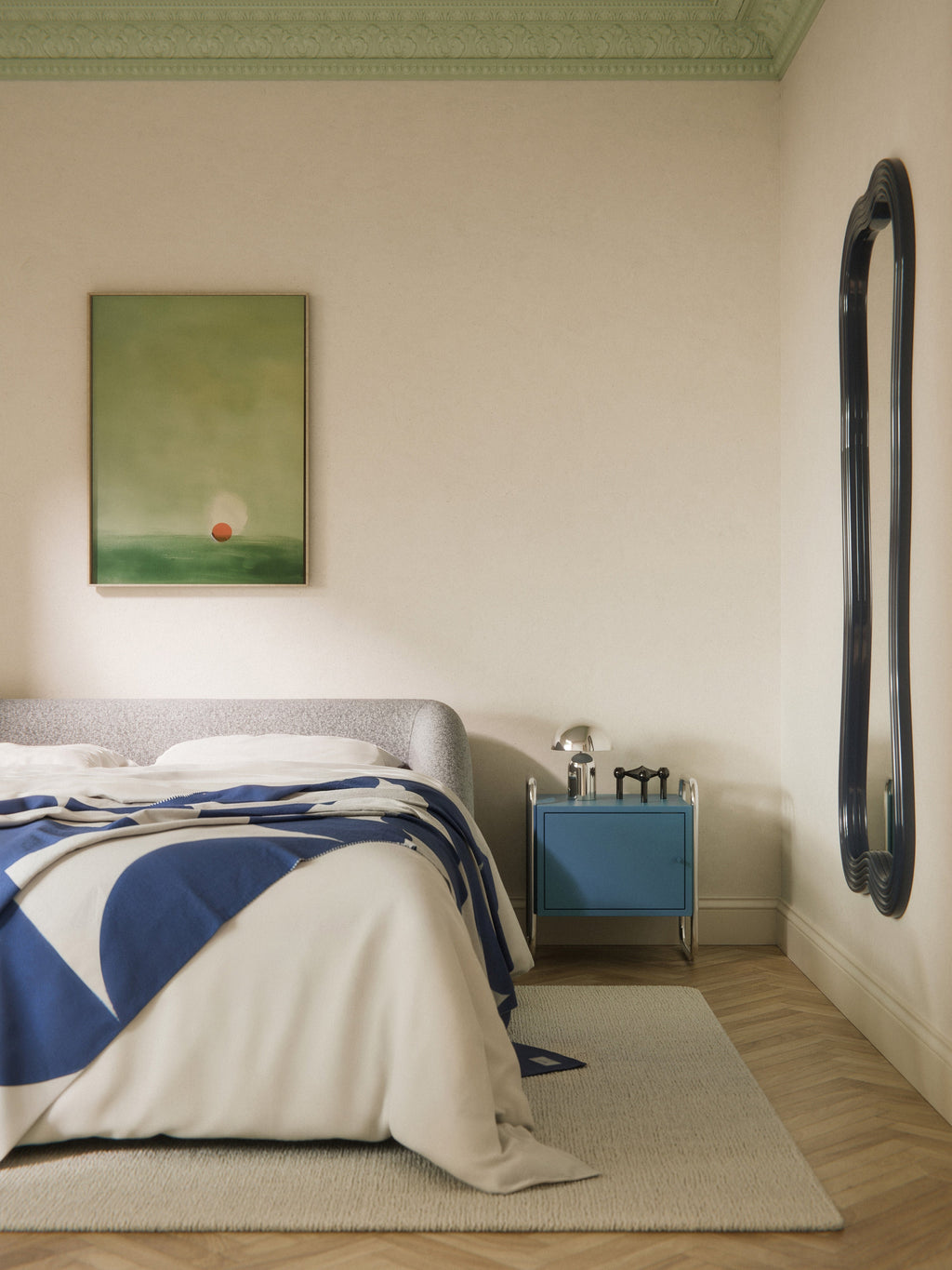 Robyn Metal Bedside Table, left- or right-hinged options