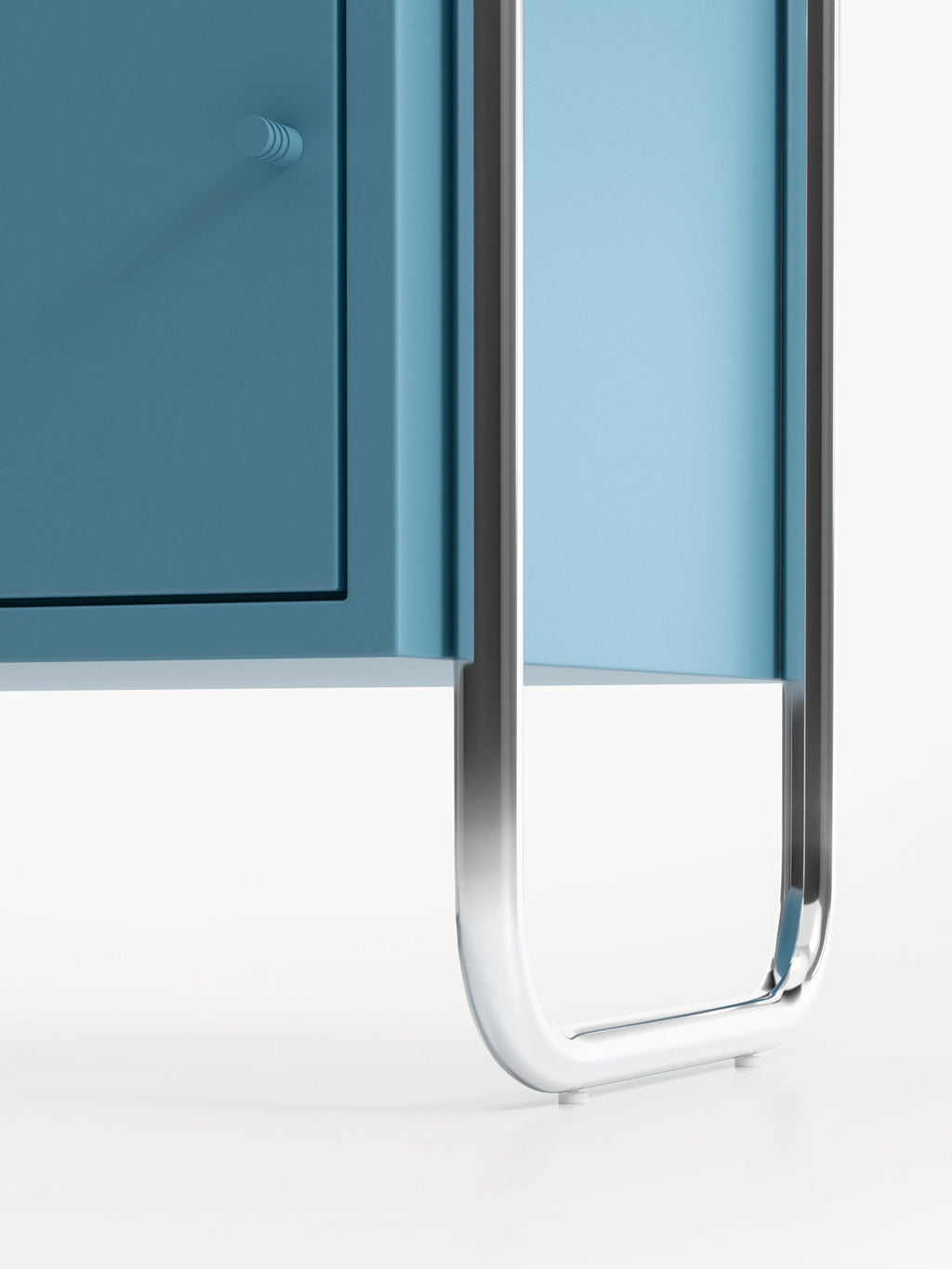 Robyn Metal Bedside Table, left- or right-hinged options