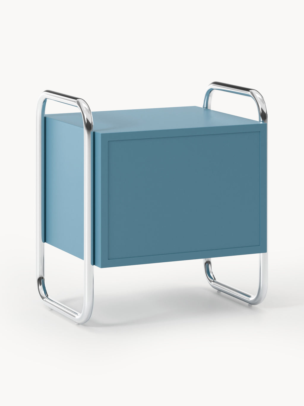 Robyn Metal Bedside Table, left- or right-hinged options