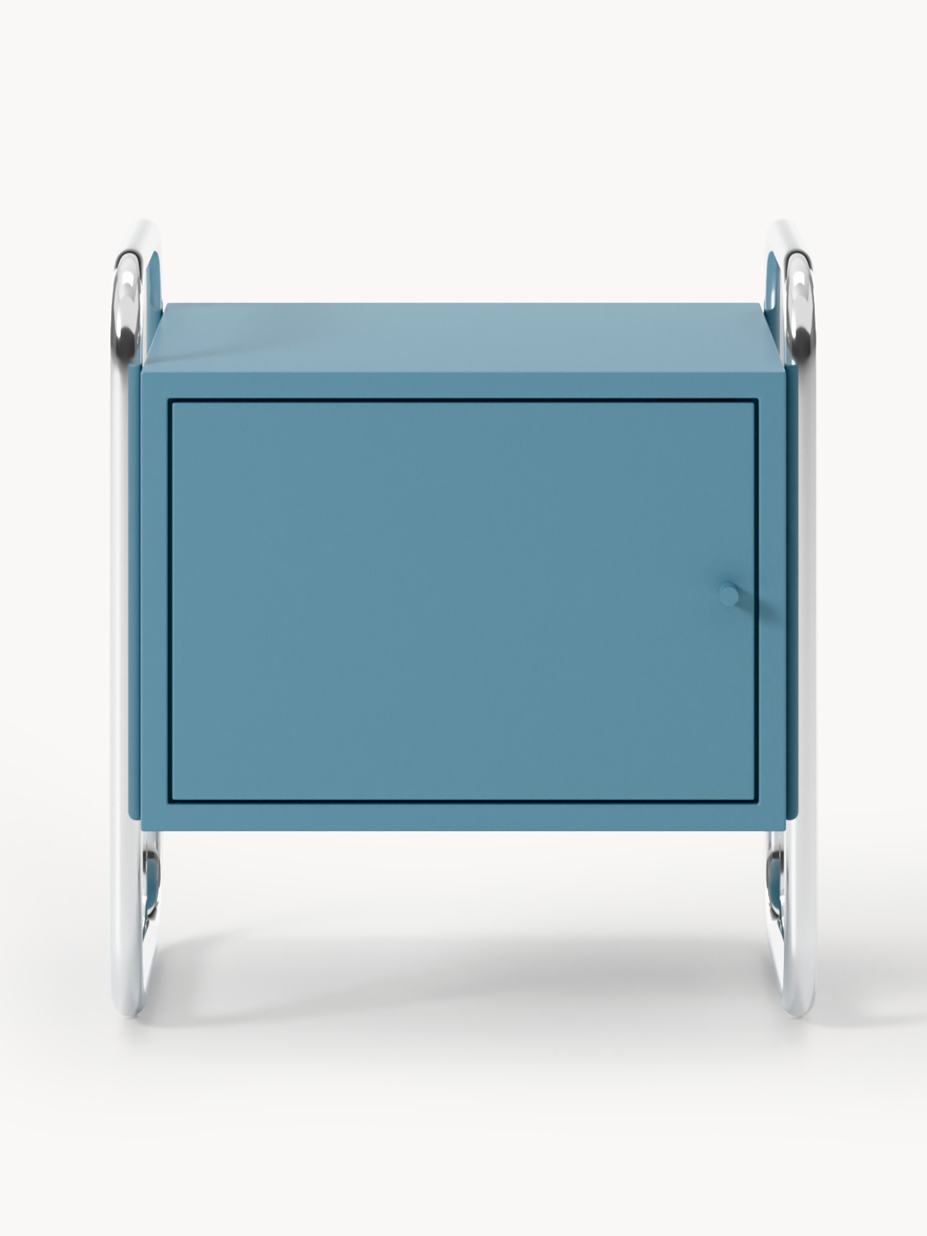 Robyn Metal Bedside Table, left- or right-hinged options