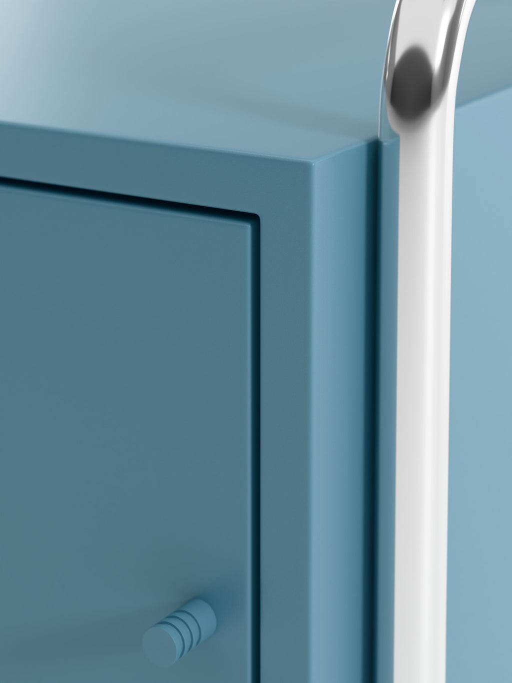 Robyn Metal Bedside Table, left- or right-hinged options