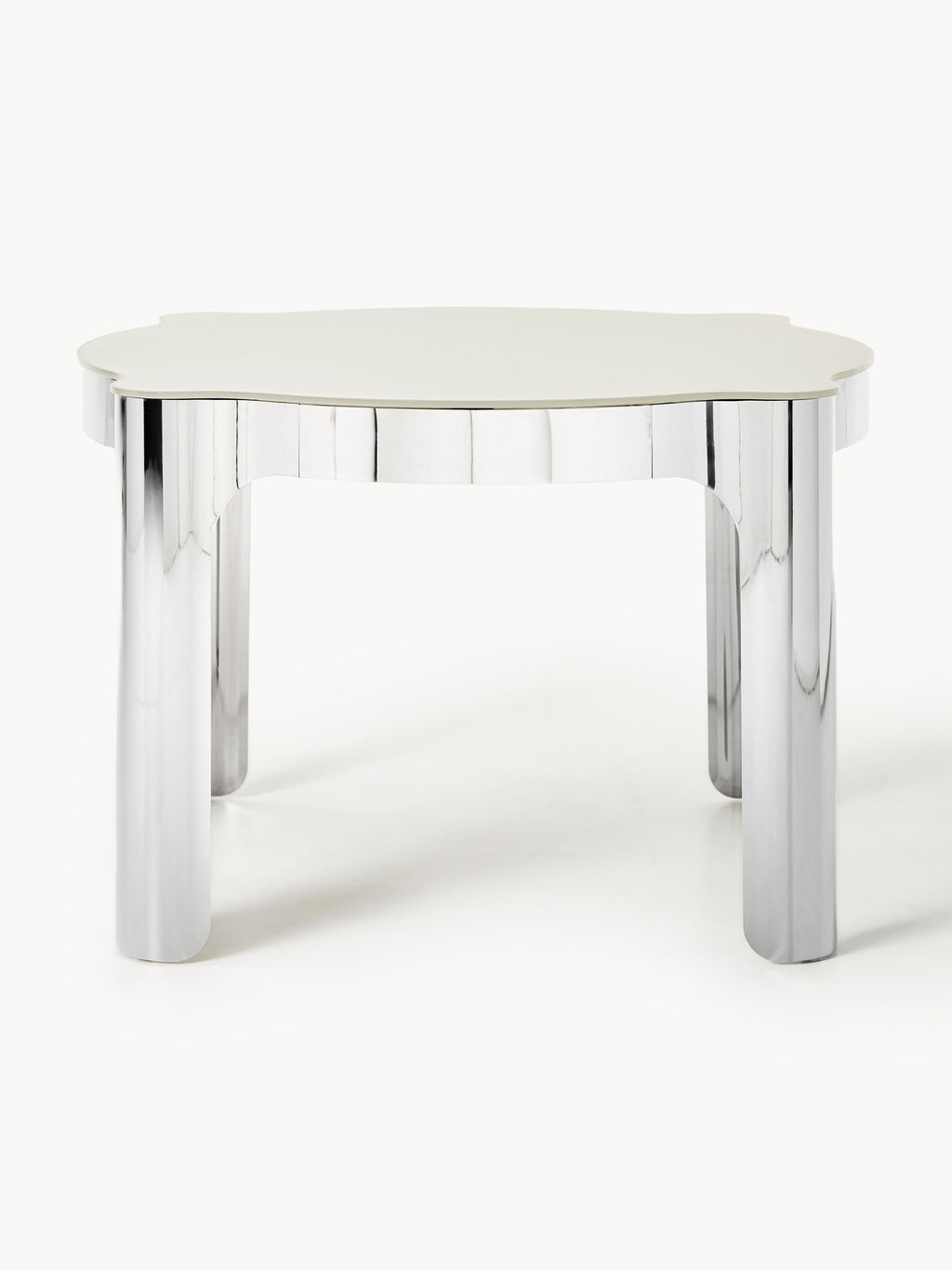 Georgia Round Dining Table with Glass Top, Ø 110 cm
