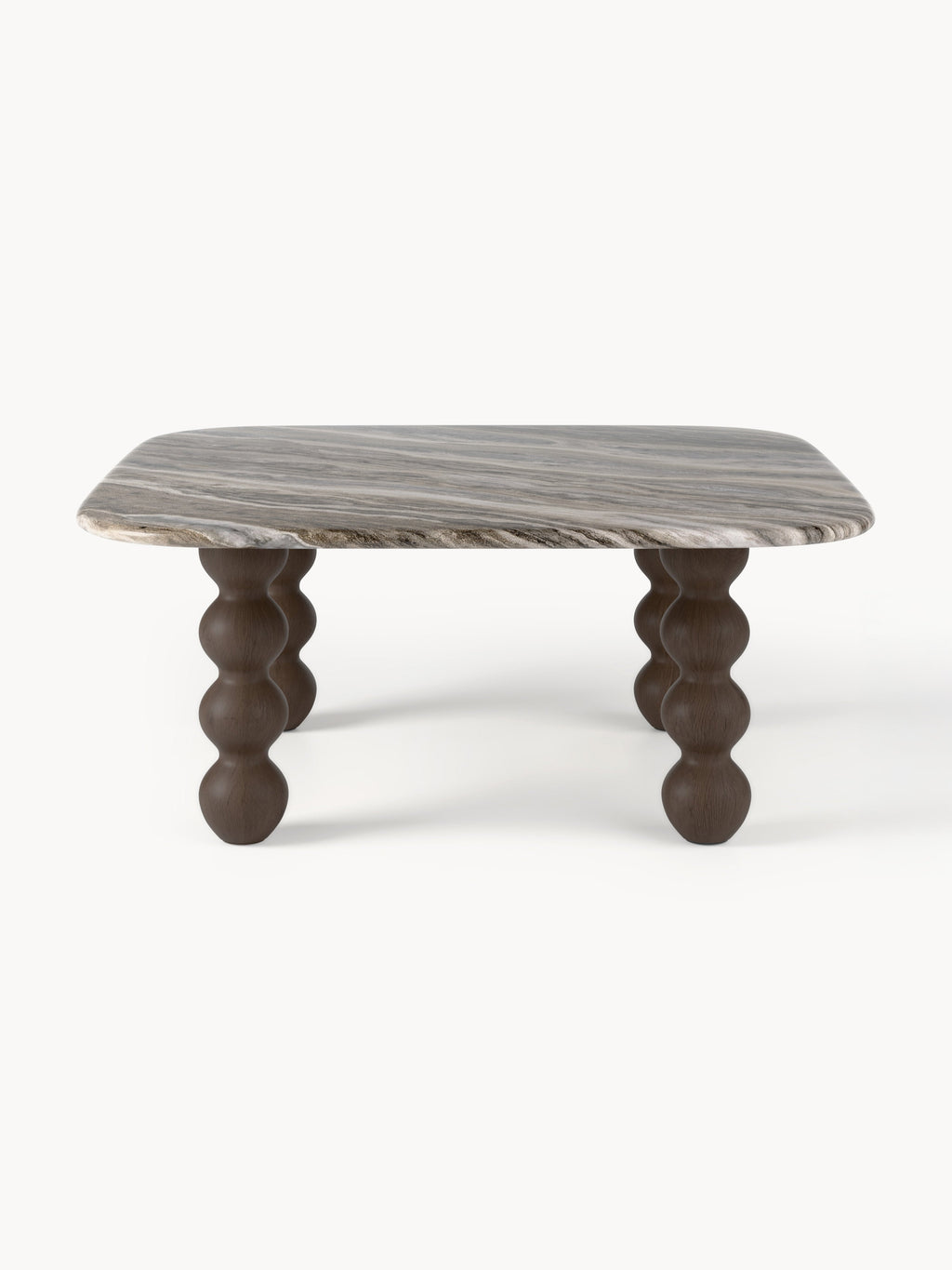 Lyndi Marble Coffee Table with Oak Legs