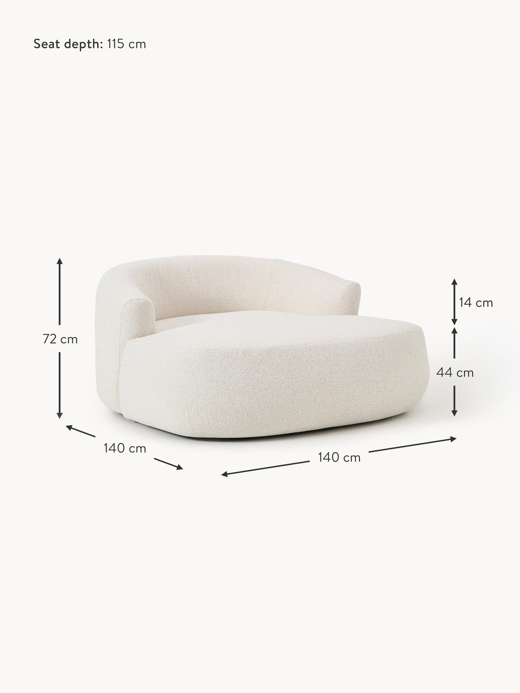 Sofia XL Bouclé Lounge Chair