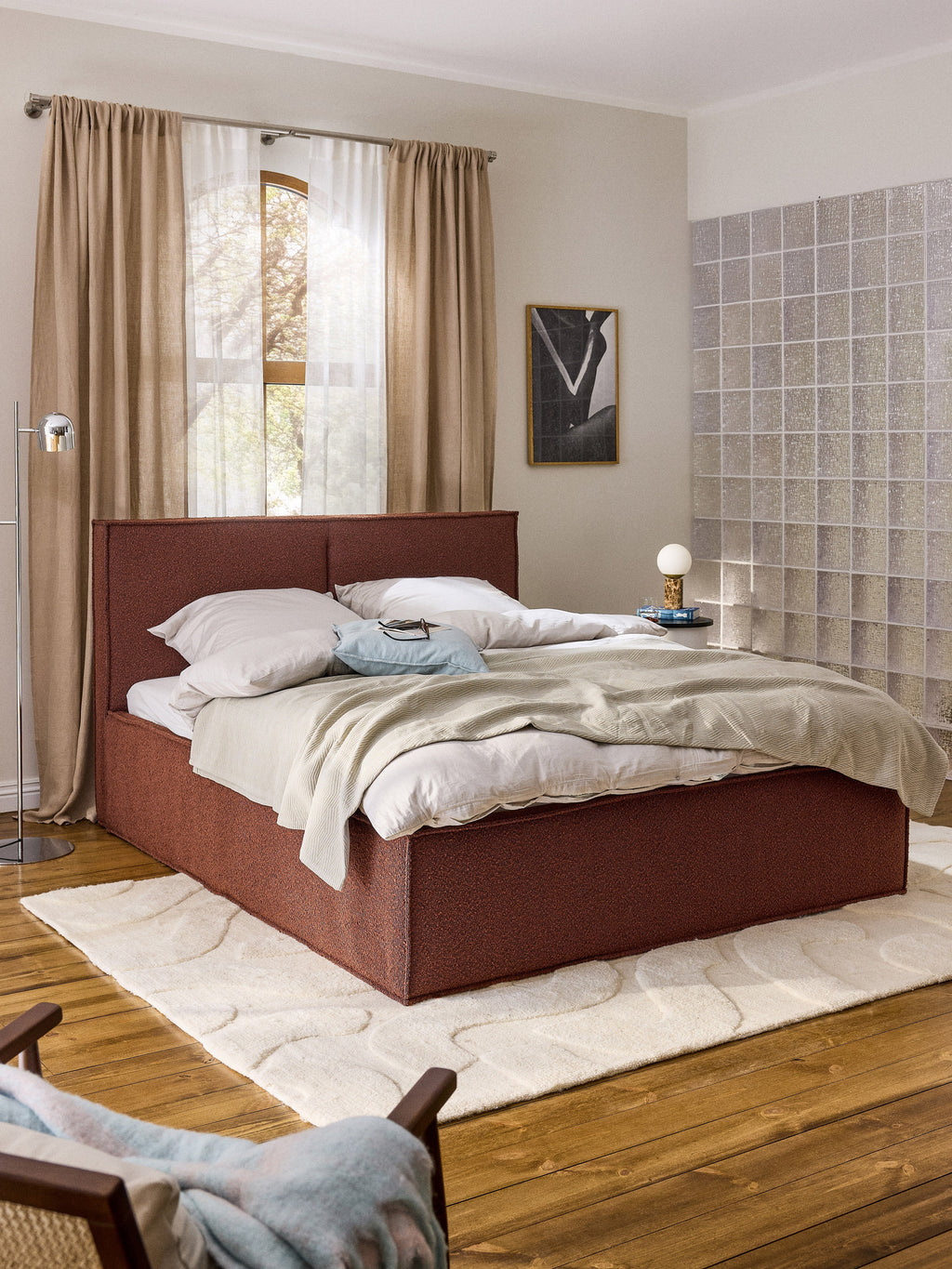 Dream Upholstered Bouclé Bed
