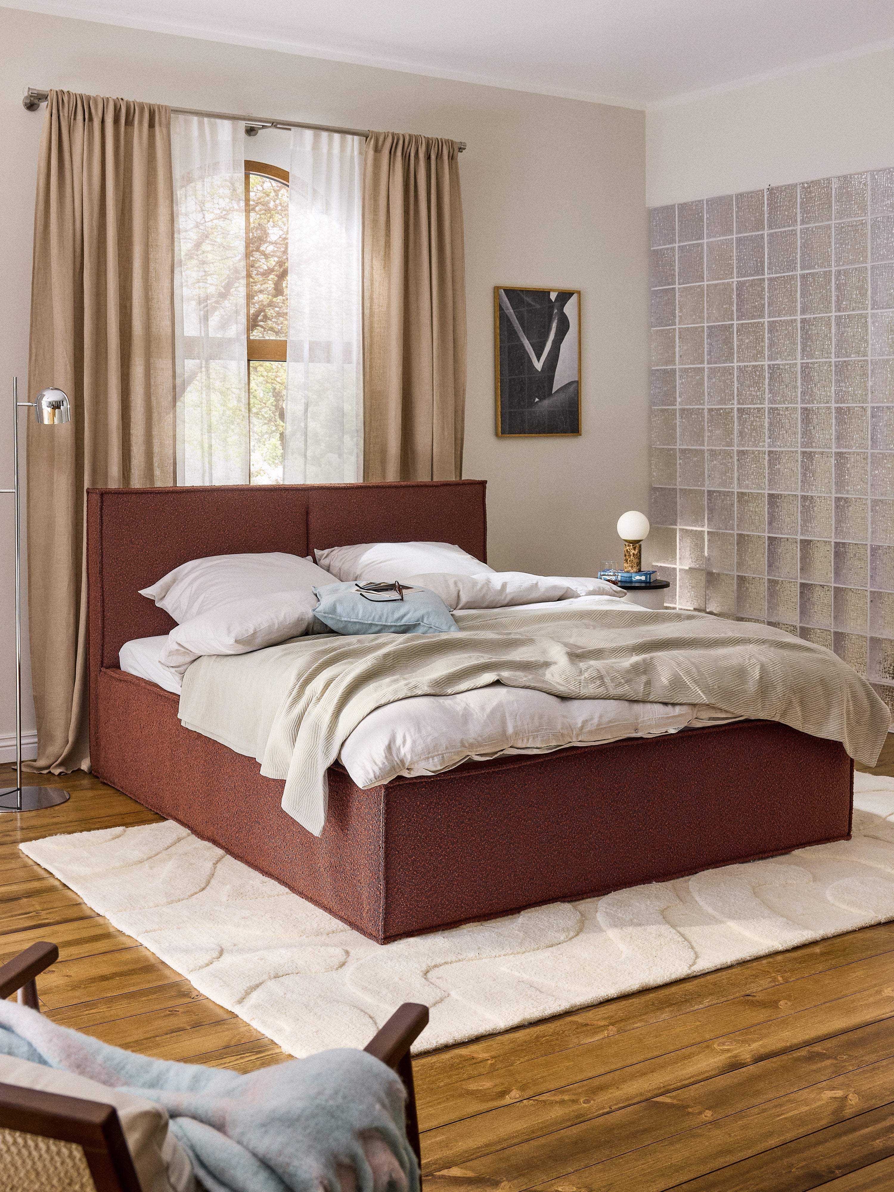 Dream Upholstered Bouclé Bed