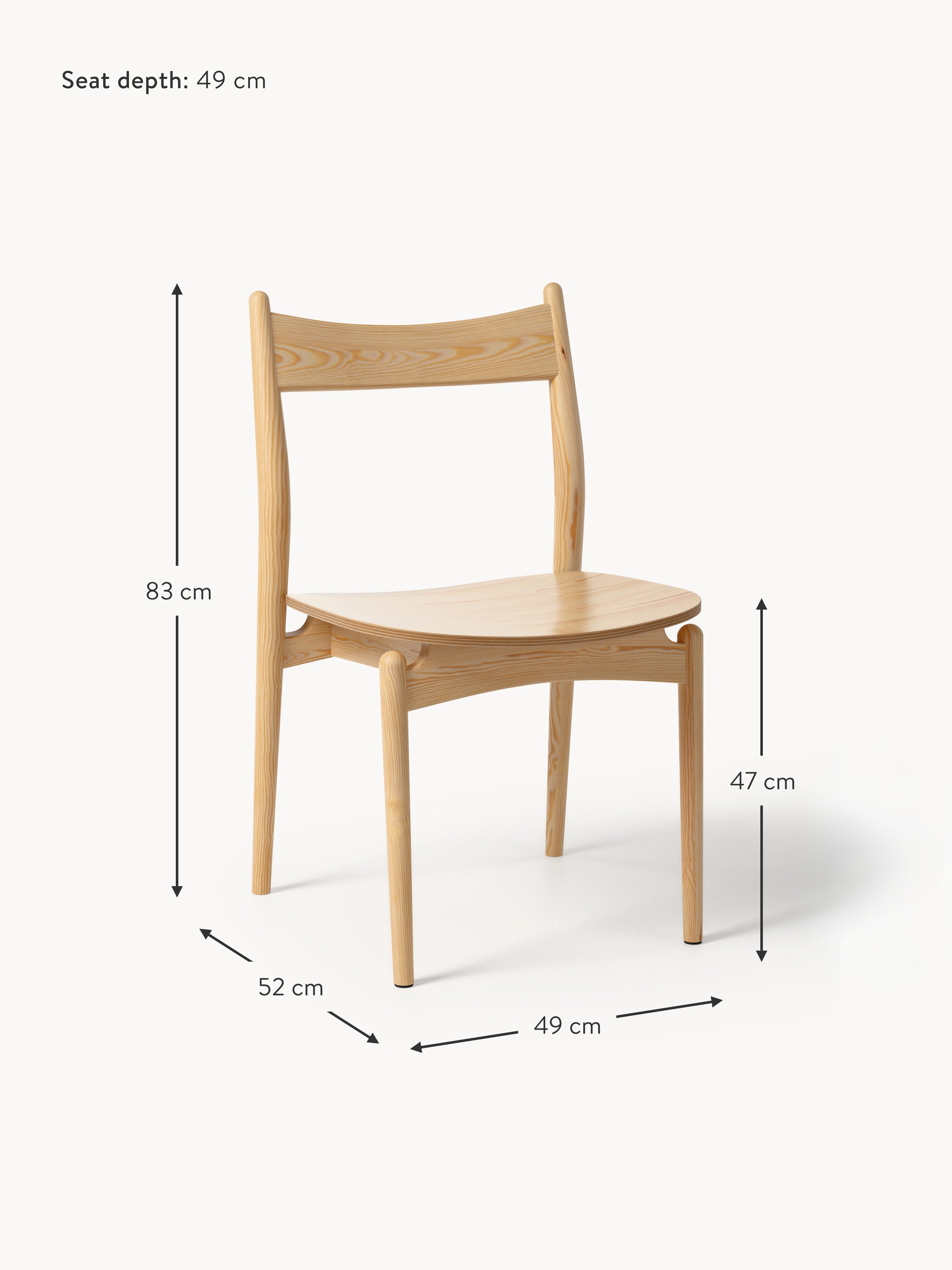 Koa Ash Wood Dining Chair