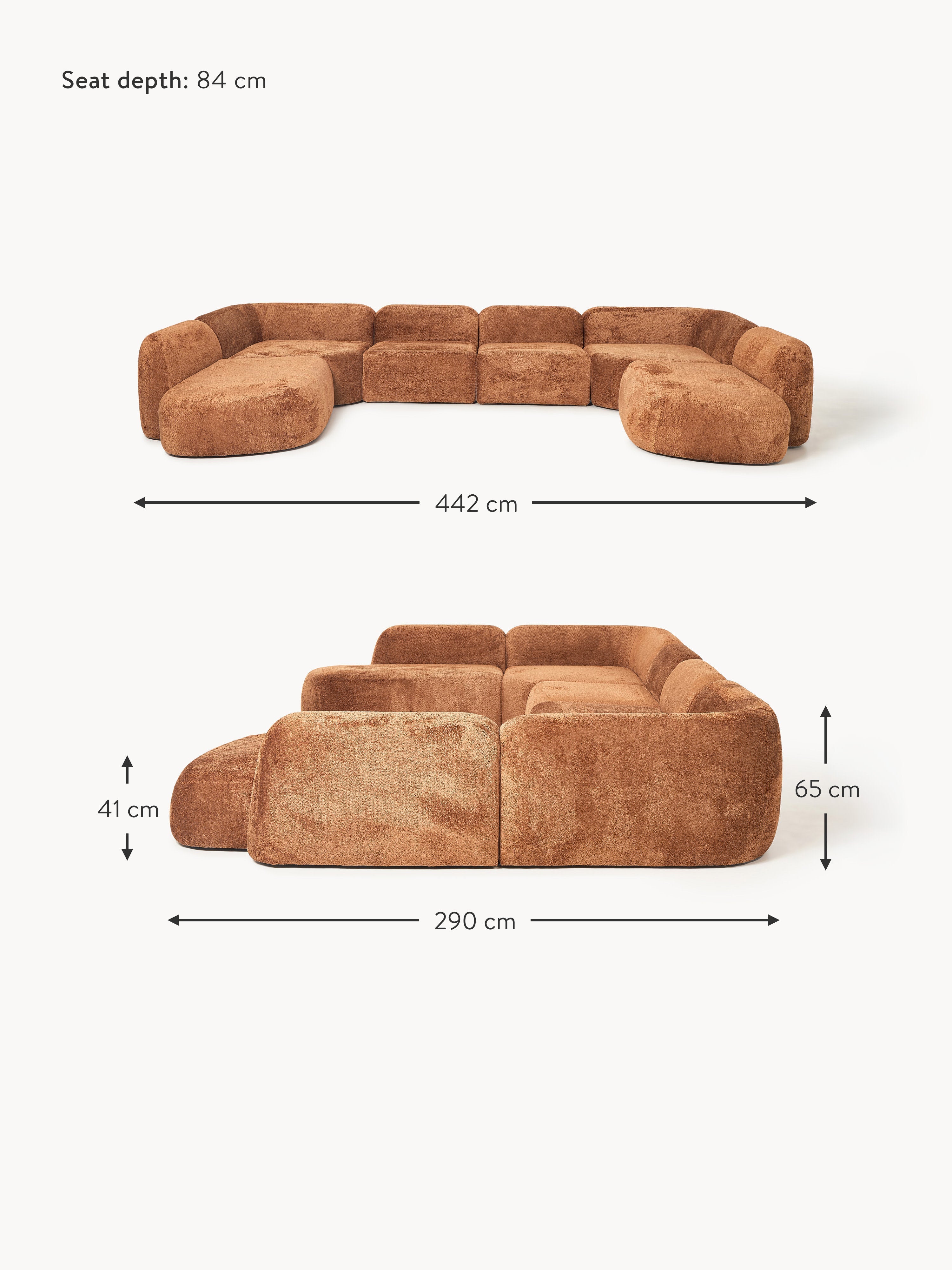 Wolke XL Modular Teddy Bouclé Sofa