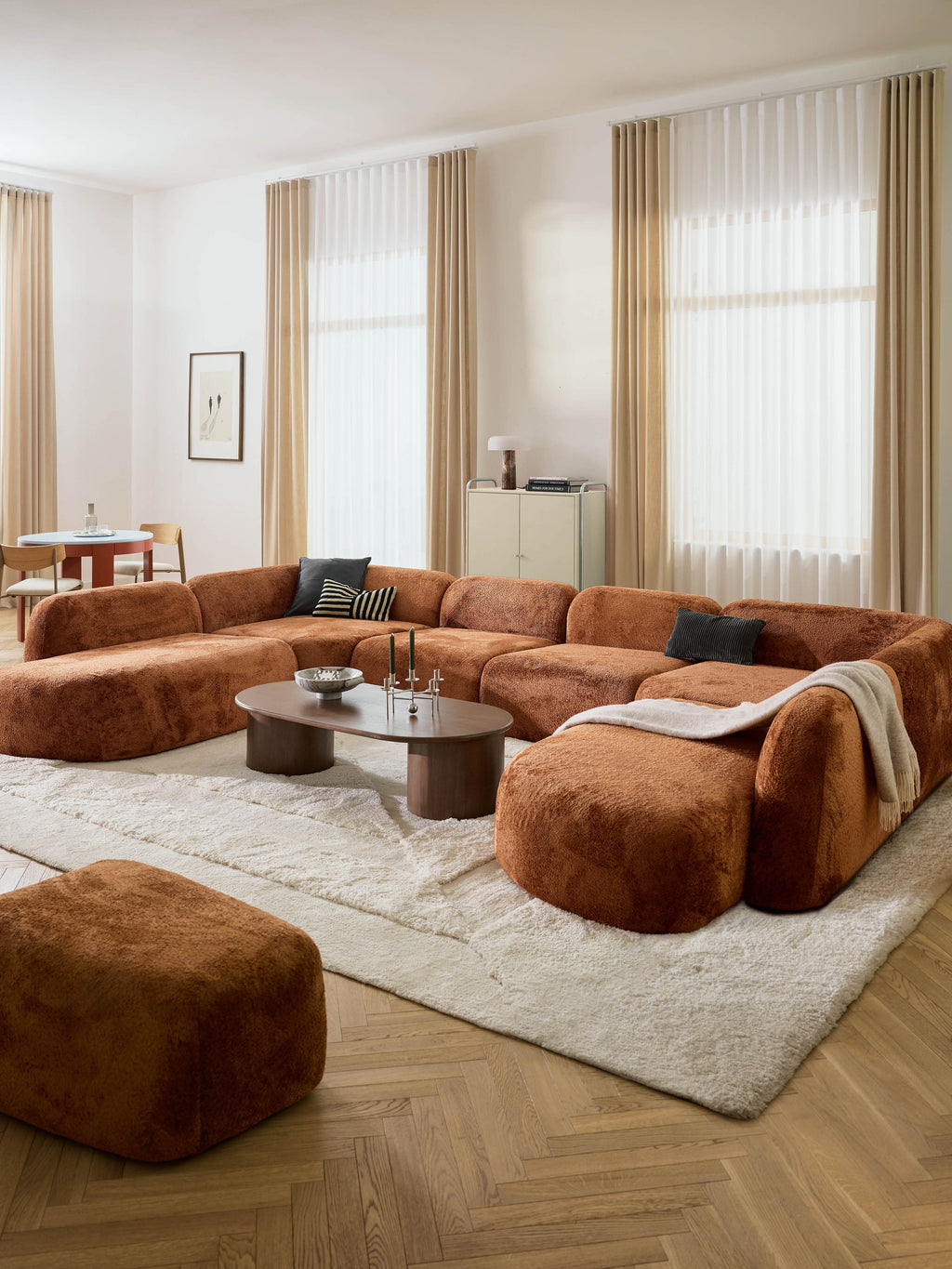Wolke XL Modular Teddy Bouclé Sofa