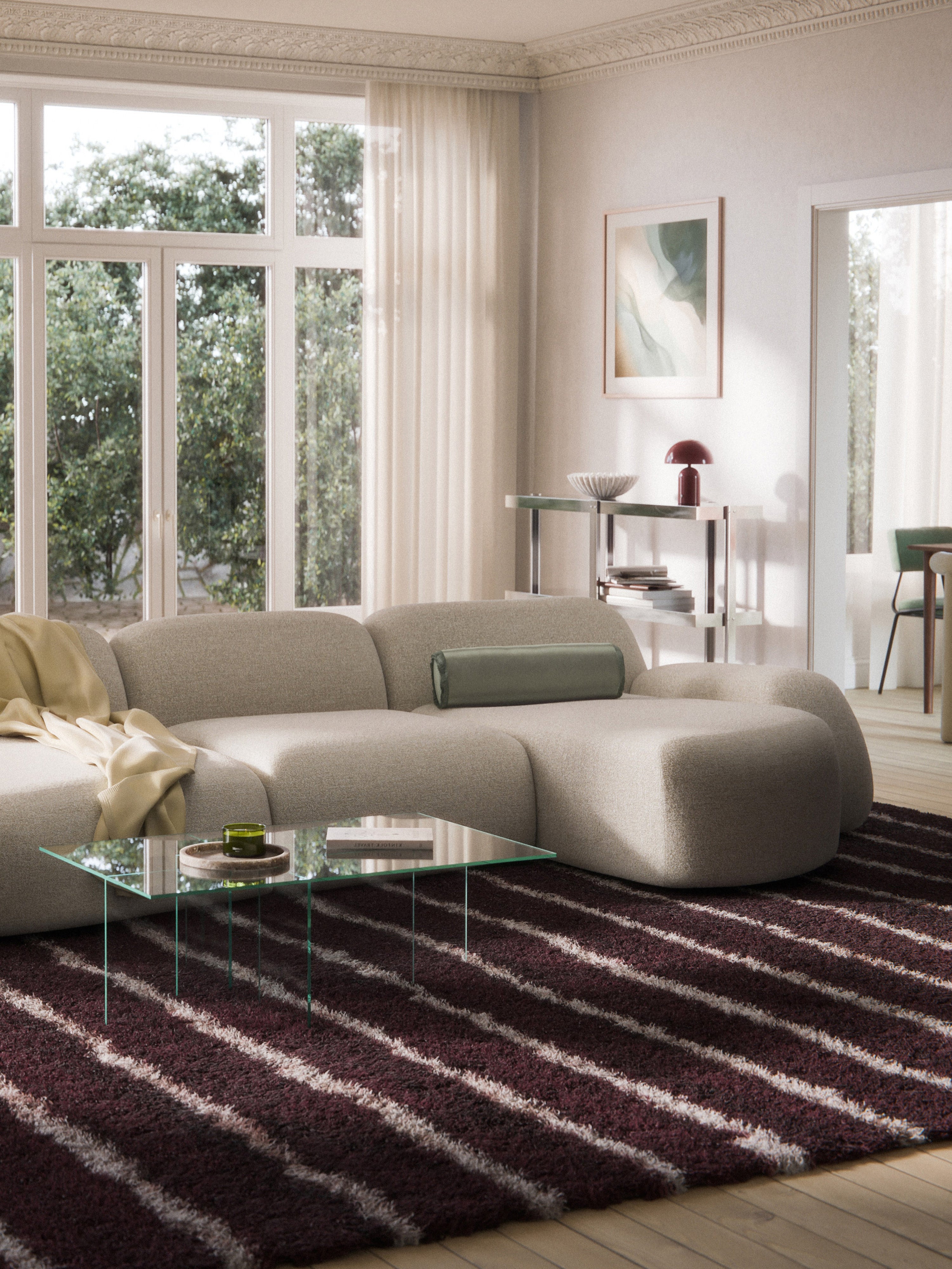 Wolke Bouclé Chaise Corner Module