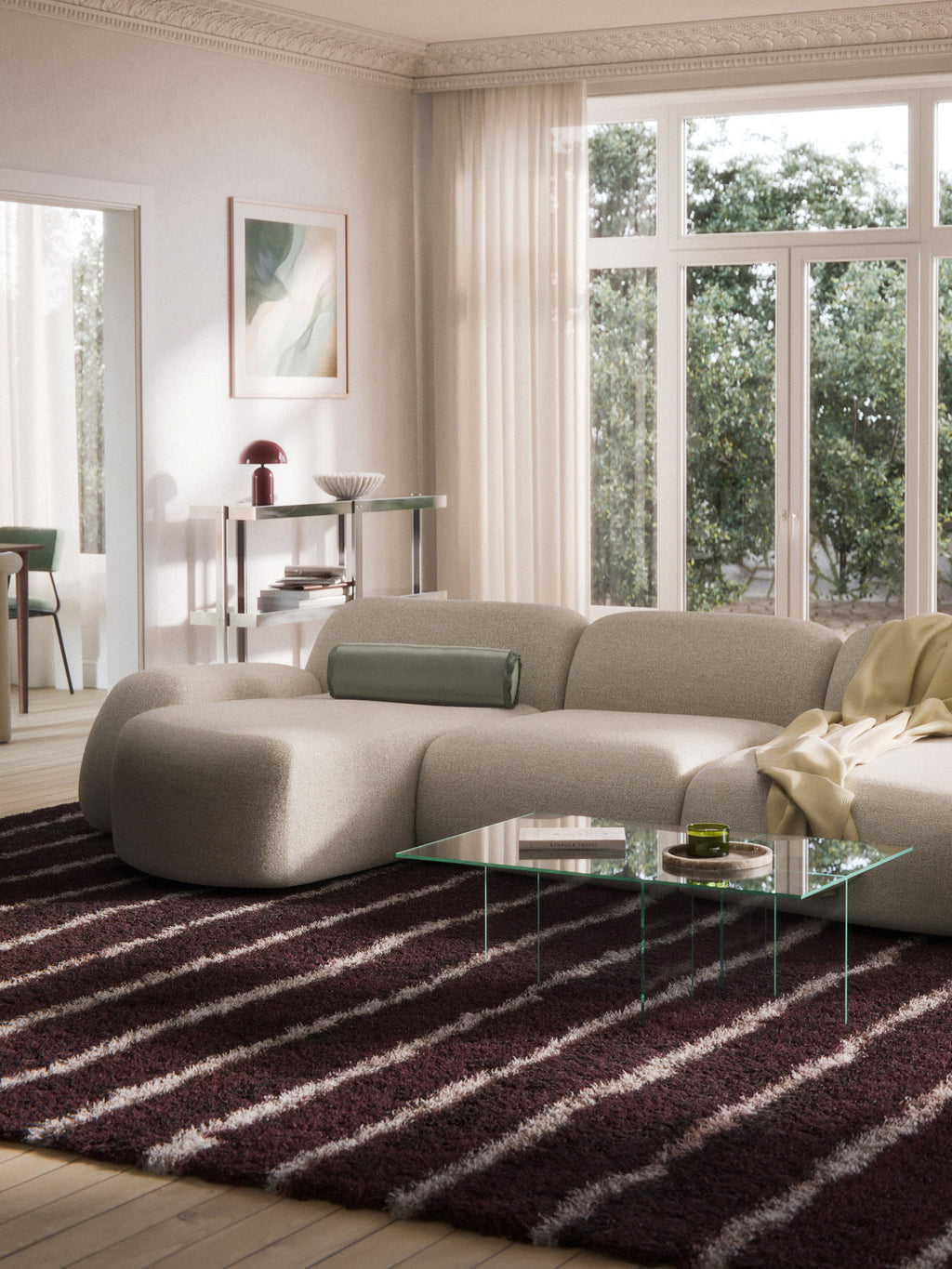 Wolke Bouclé Chaise Corner Module