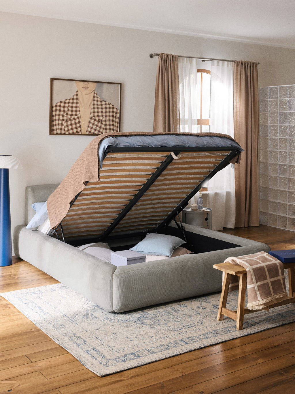 Melva Upholstered Bed with Storage