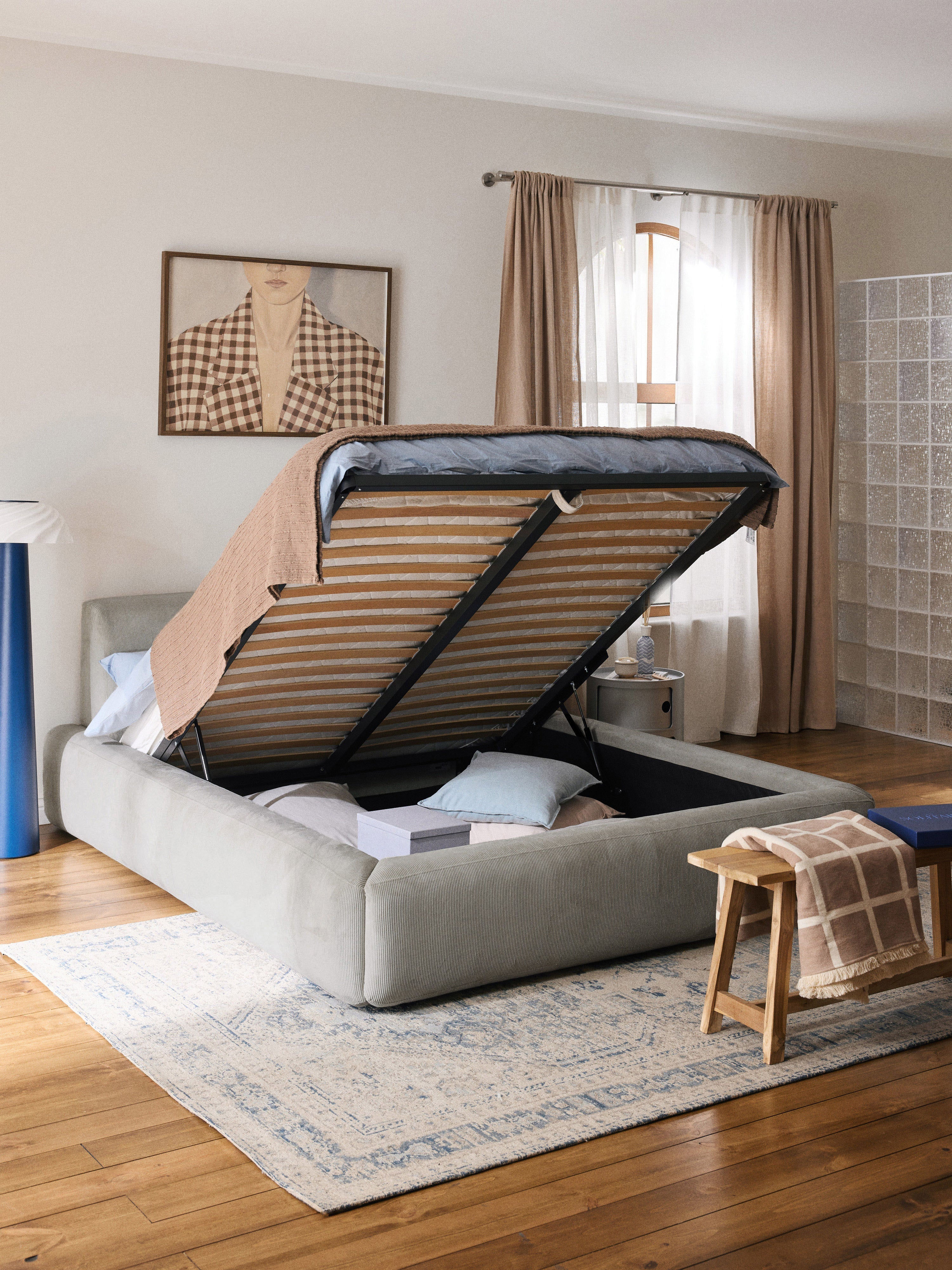 Melva Upholstered Bed with Storage