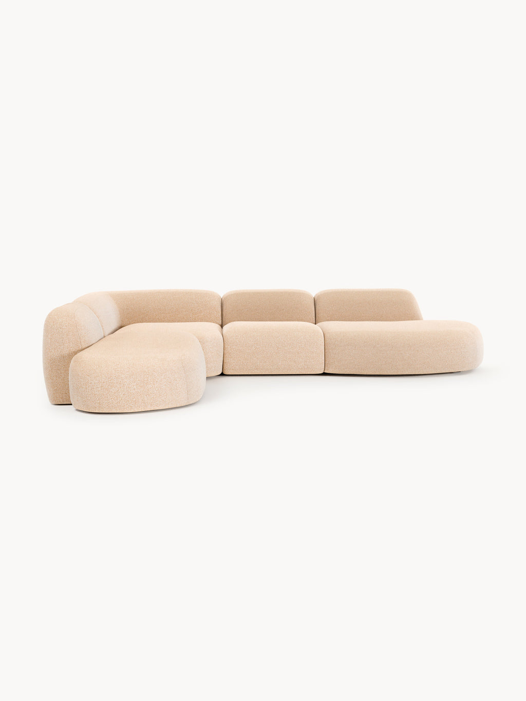 Gallery image 1 - XL Modular Bouclé Corner Sofa Wolke with Chaise Ends
