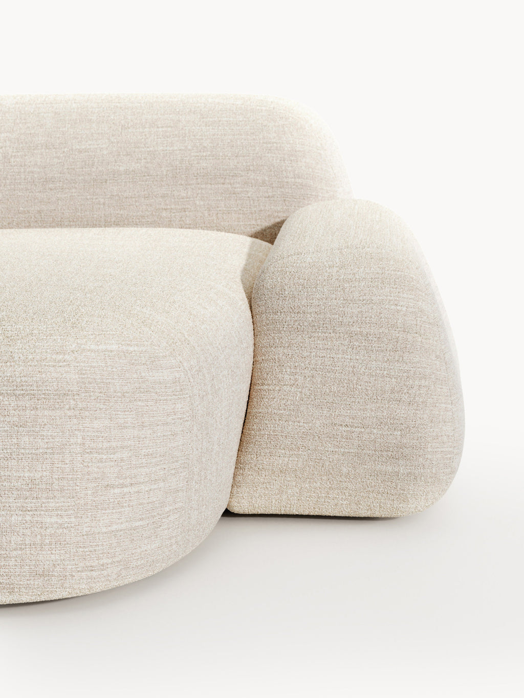 Wolke Modular Bouclé Corner Sofa (4-seater) with Chaise End