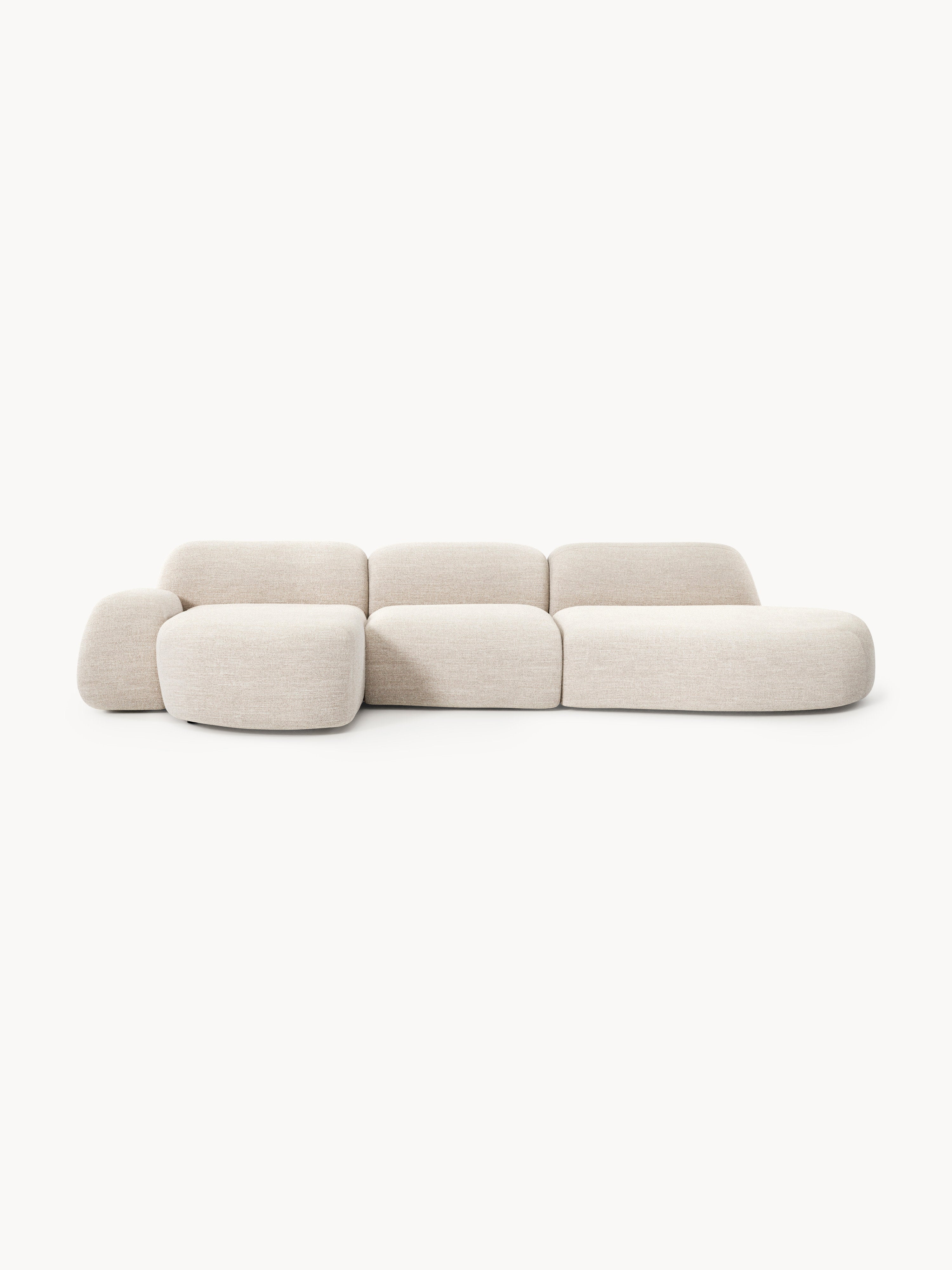 Wolke Modular Bouclé Corner Sofa (4-seater) with Chaise End