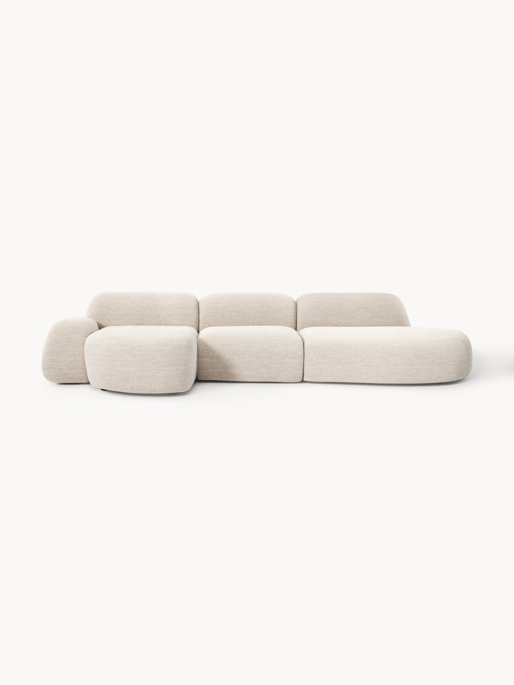Wolke Modular Bouclé Corner Sofa (4-seater) with Chaise End