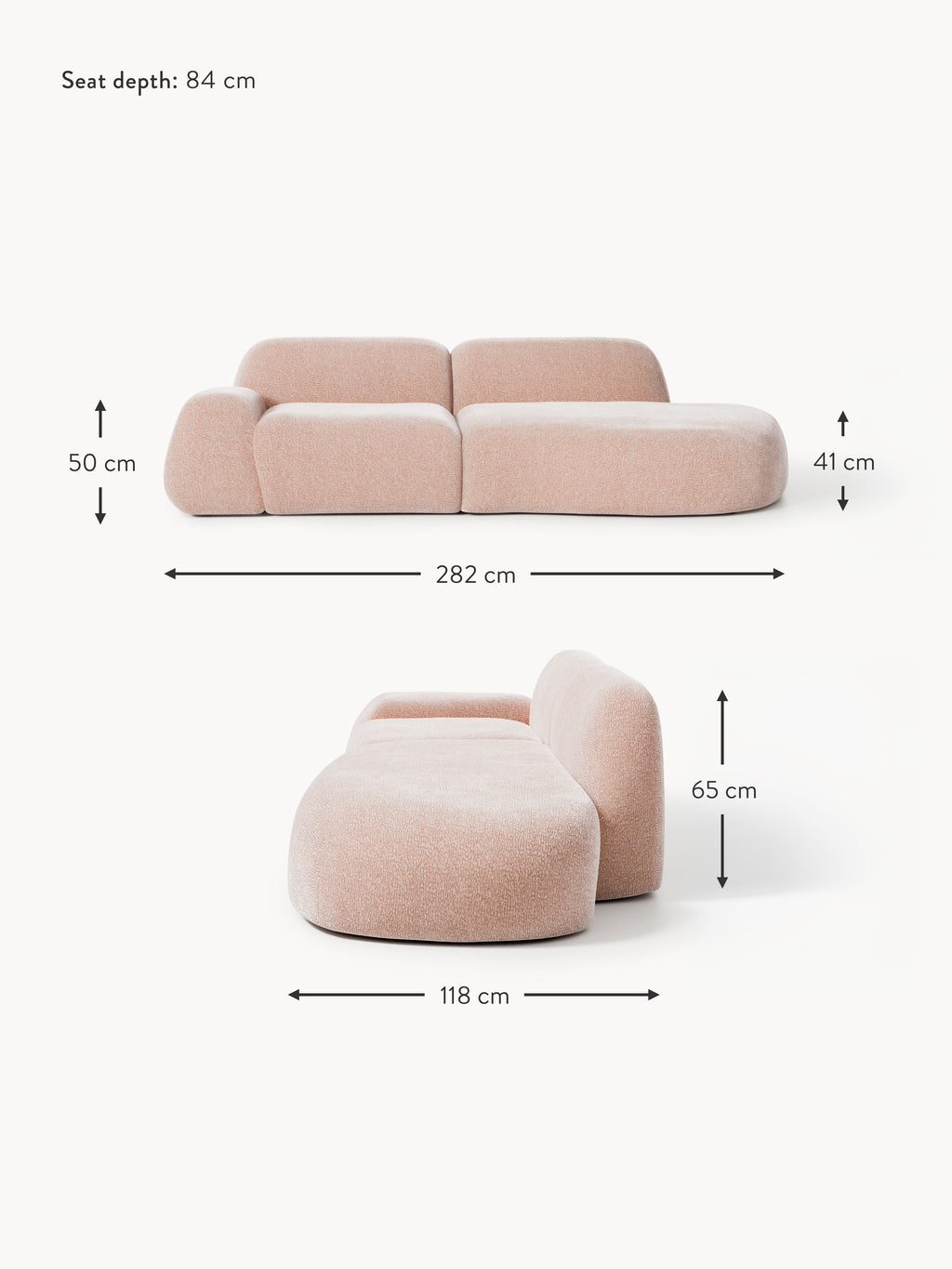 Wolke Modular Chaise (3-seater)