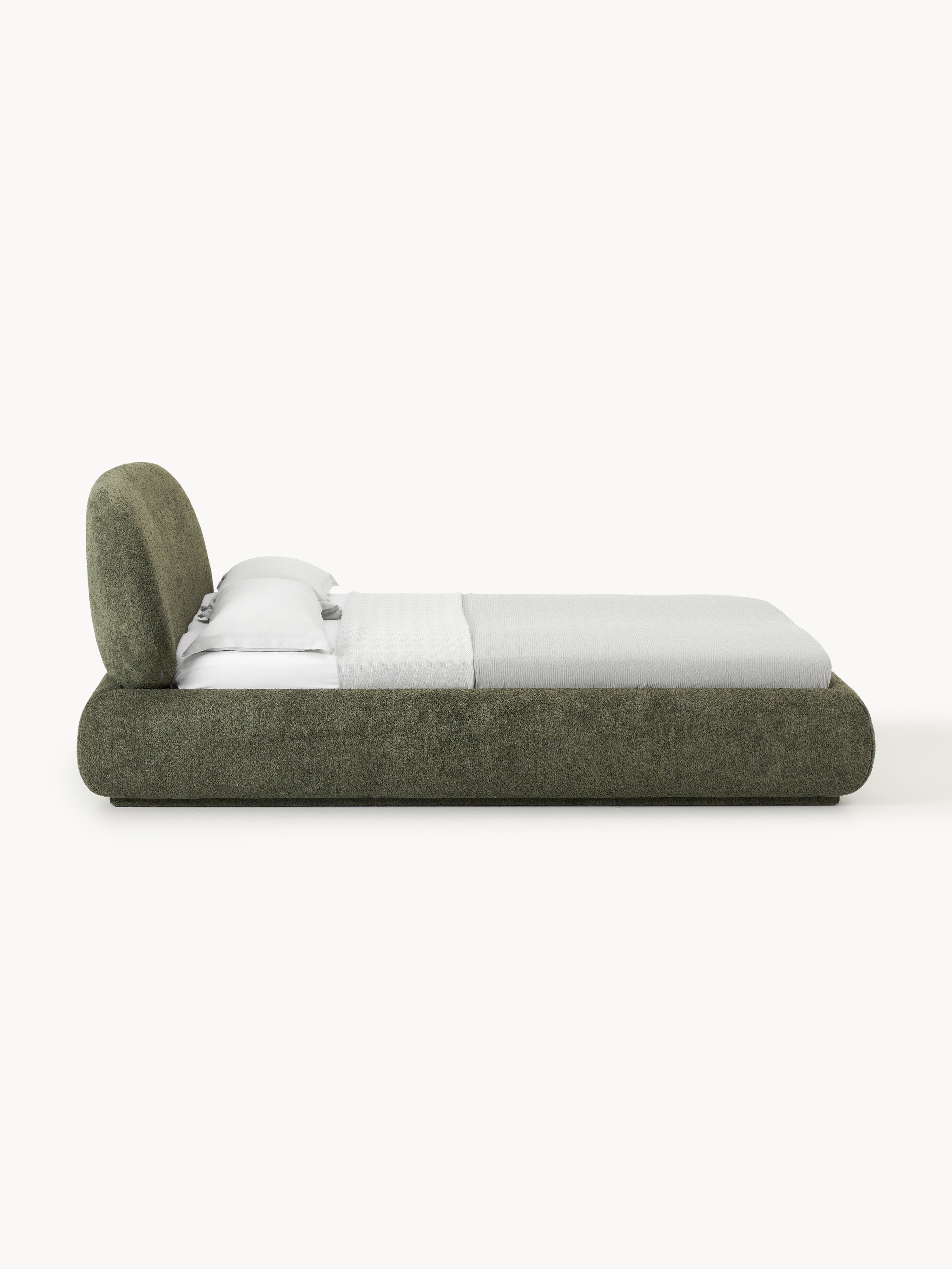 Alba Upholstered Teddy Bouclé Bed