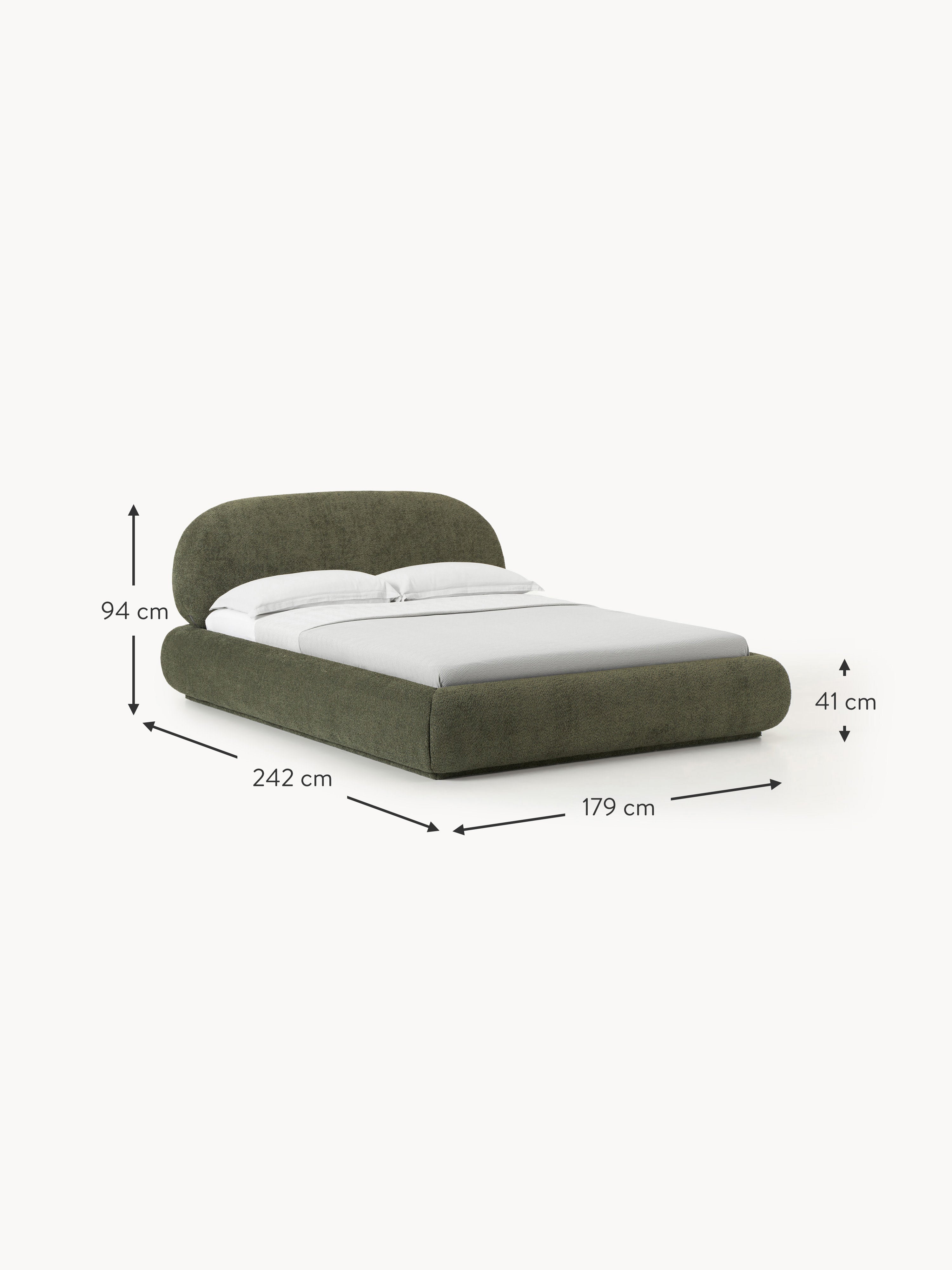 Alba Upholstered Teddy Bouclé Bed