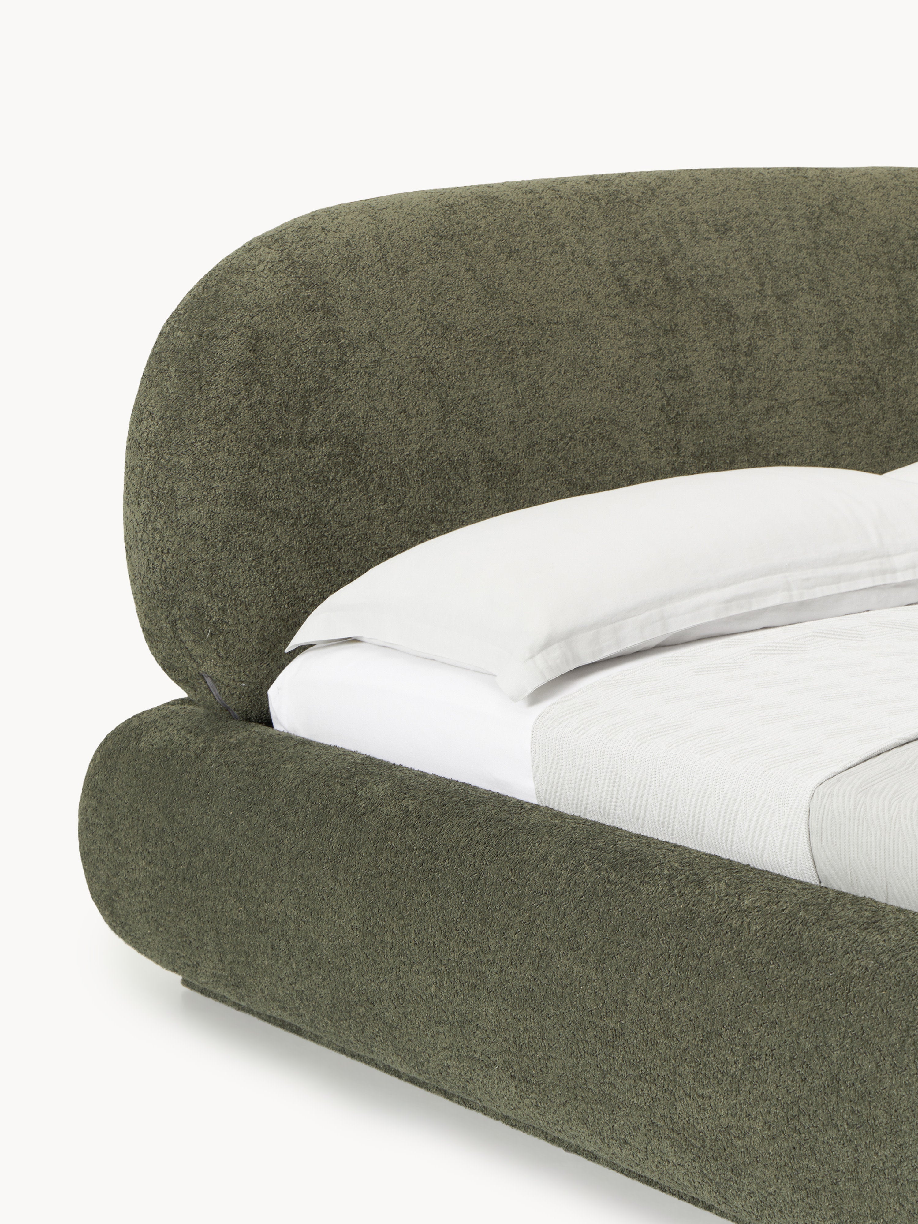 Alba Upholstered Teddy Bouclé Bed