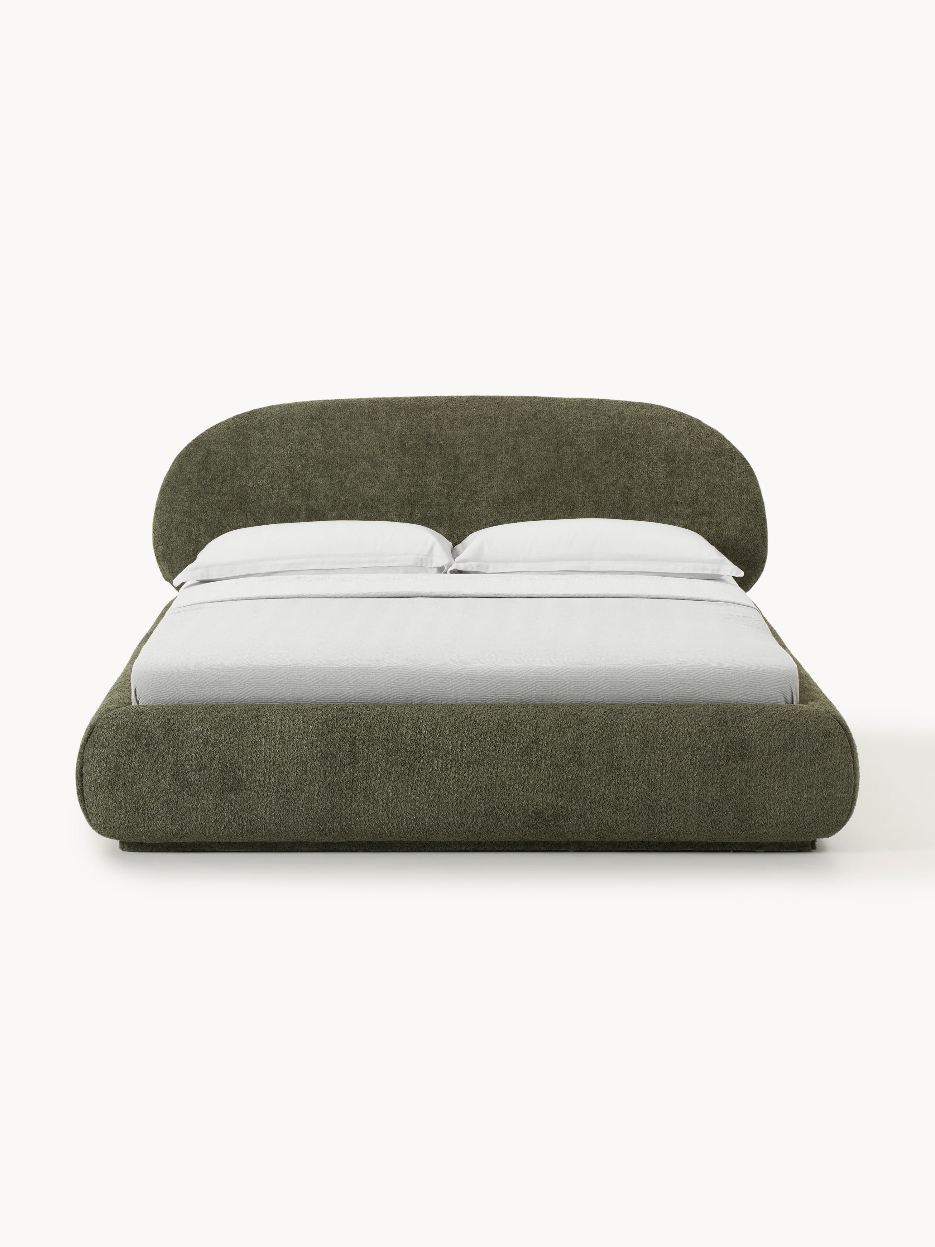 Alba Upholstered Teddy Bouclé Bed