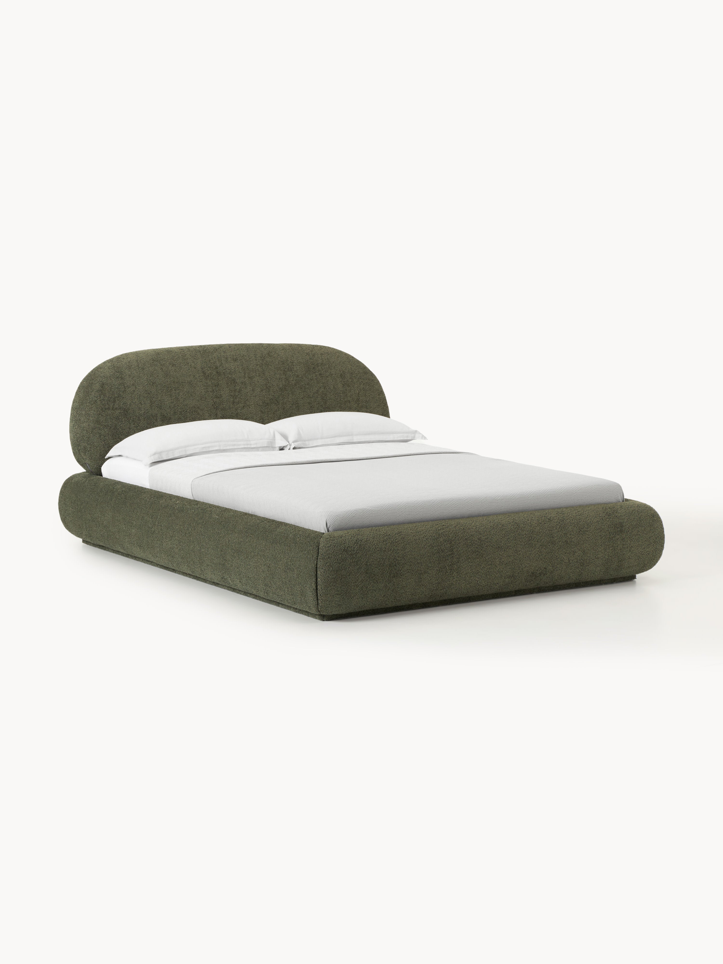 Alba Upholstered Teddy Bouclé Bed