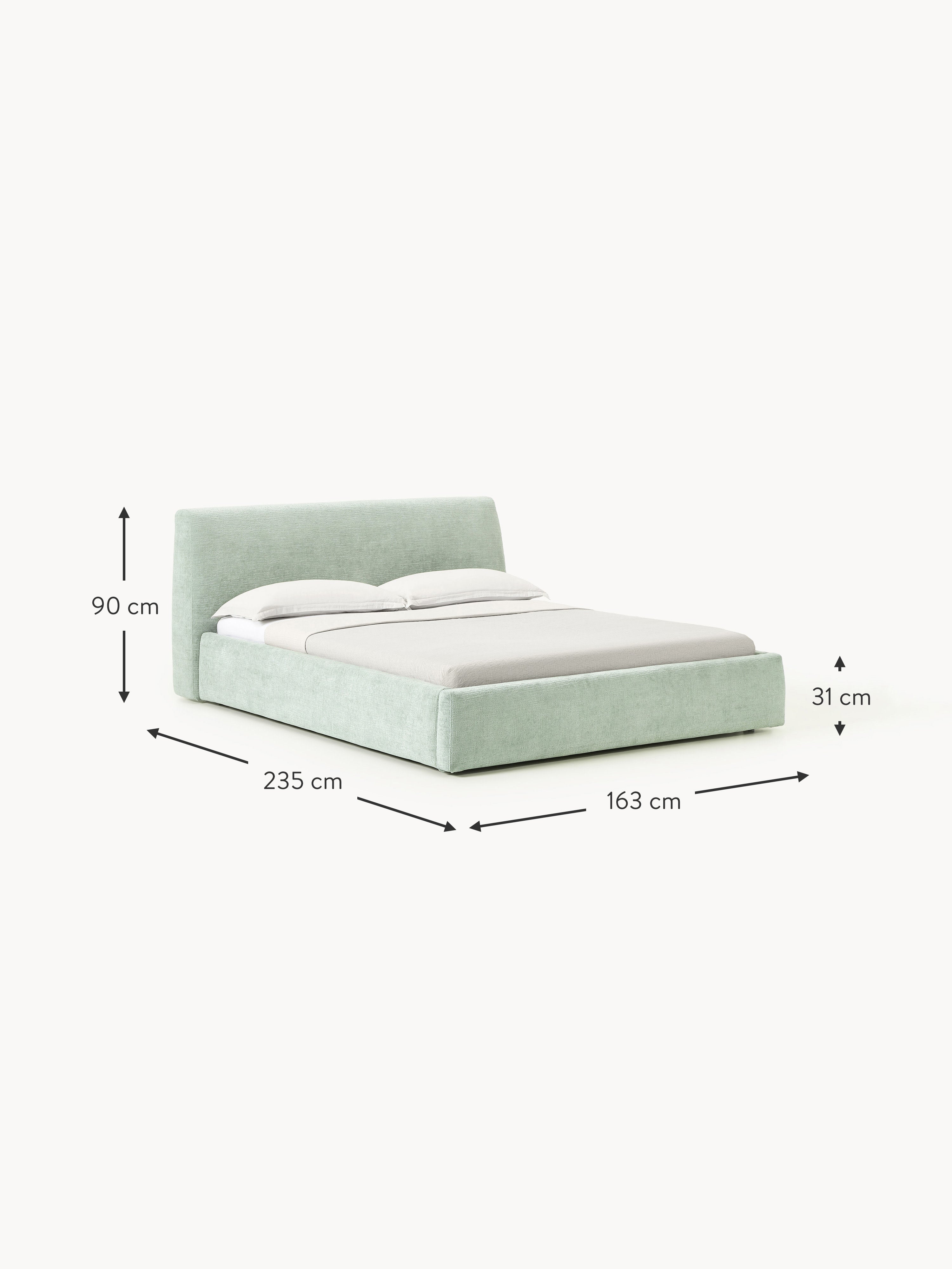 Cloud Upholstered Bed with Storage
