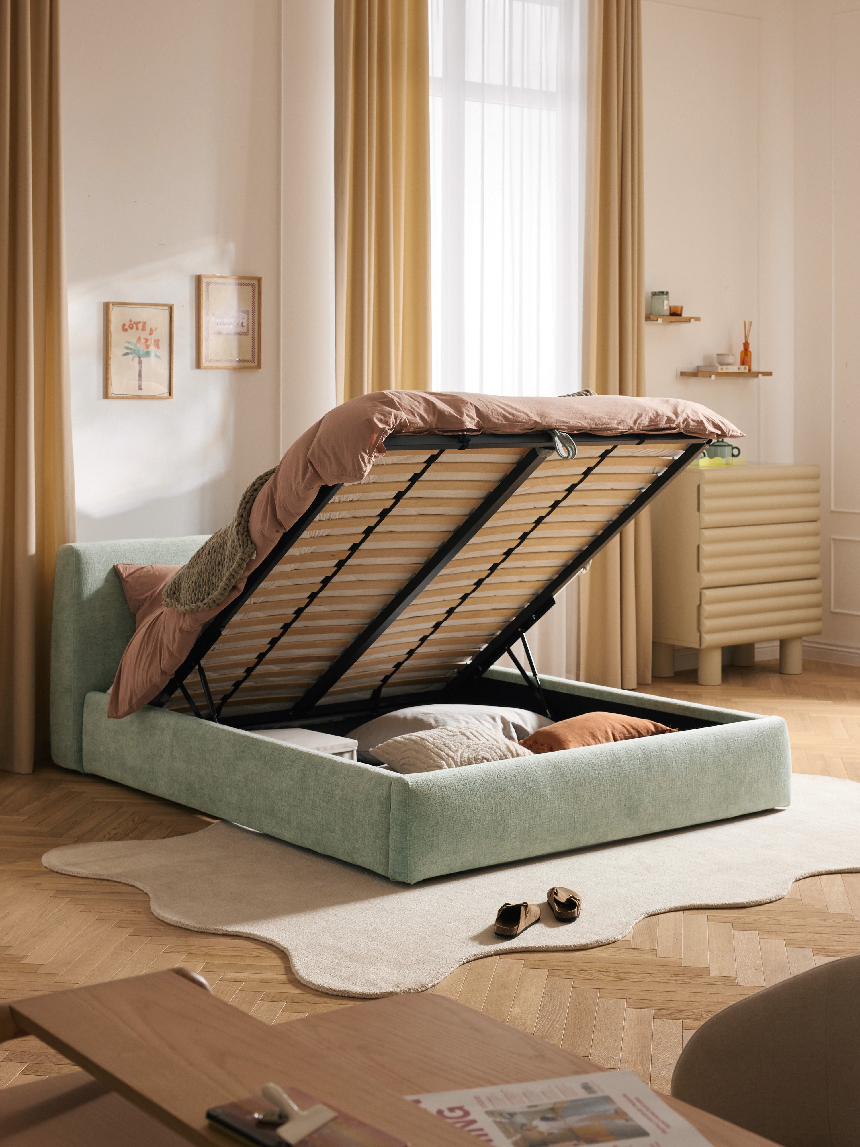 Cloud Upholstered Bed with Storage