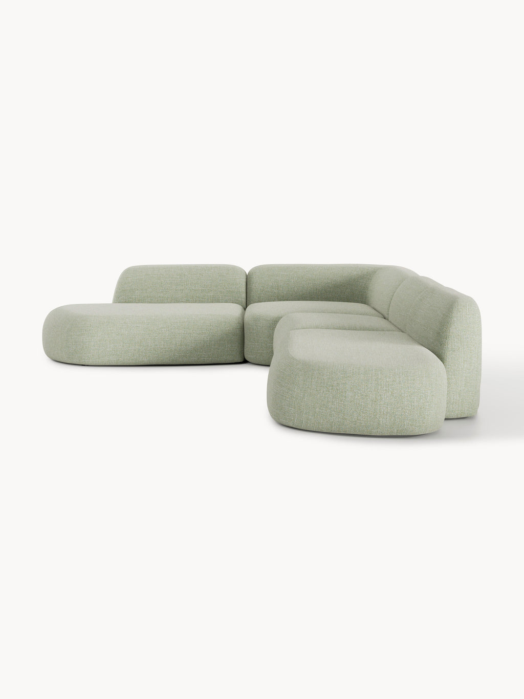 Wolke XL Modular Bouclé Corner Sofa with Chaise Ends