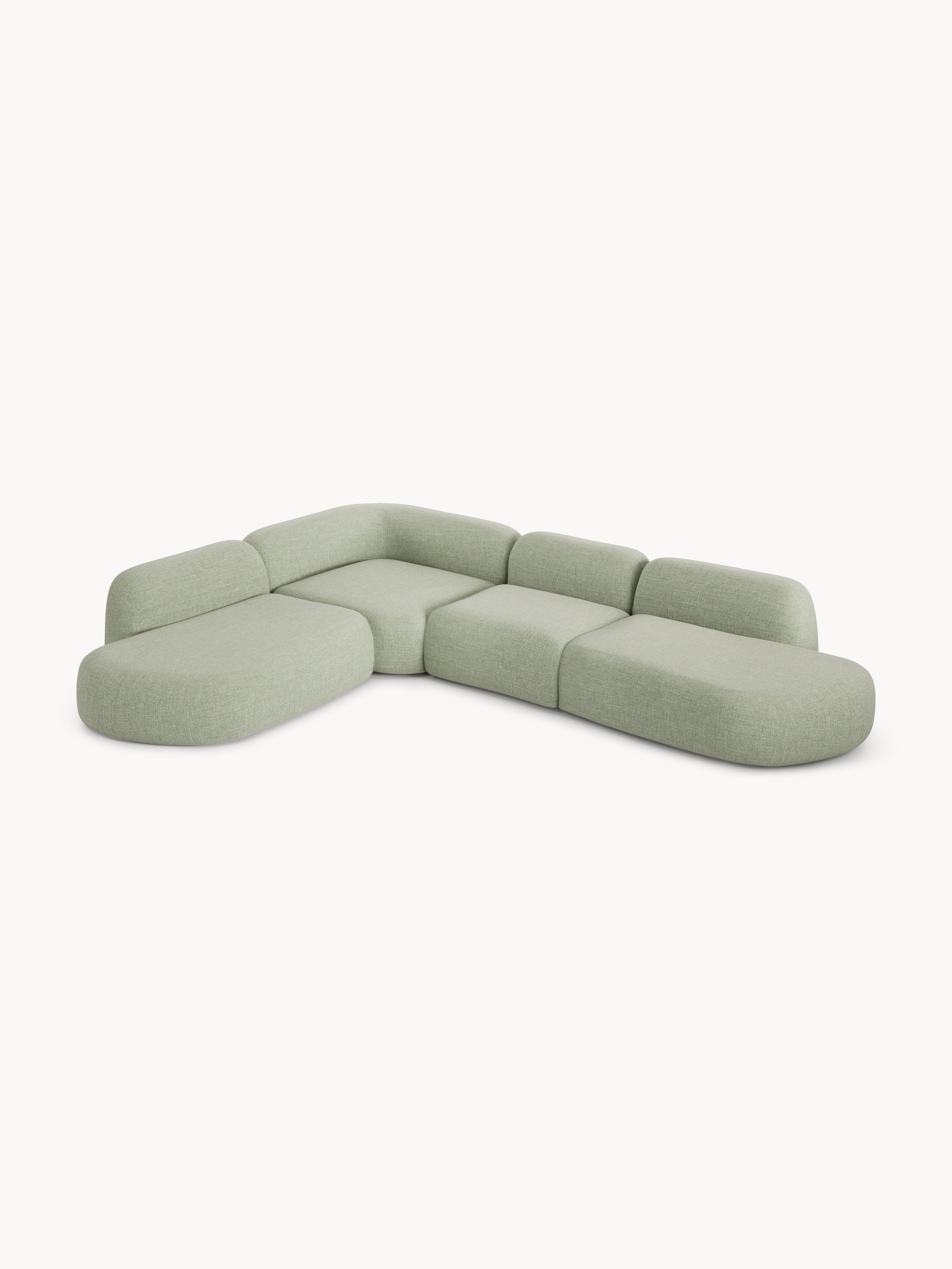 Wolke XL Modular Bouclé Corner Sofa with Chaise Ends